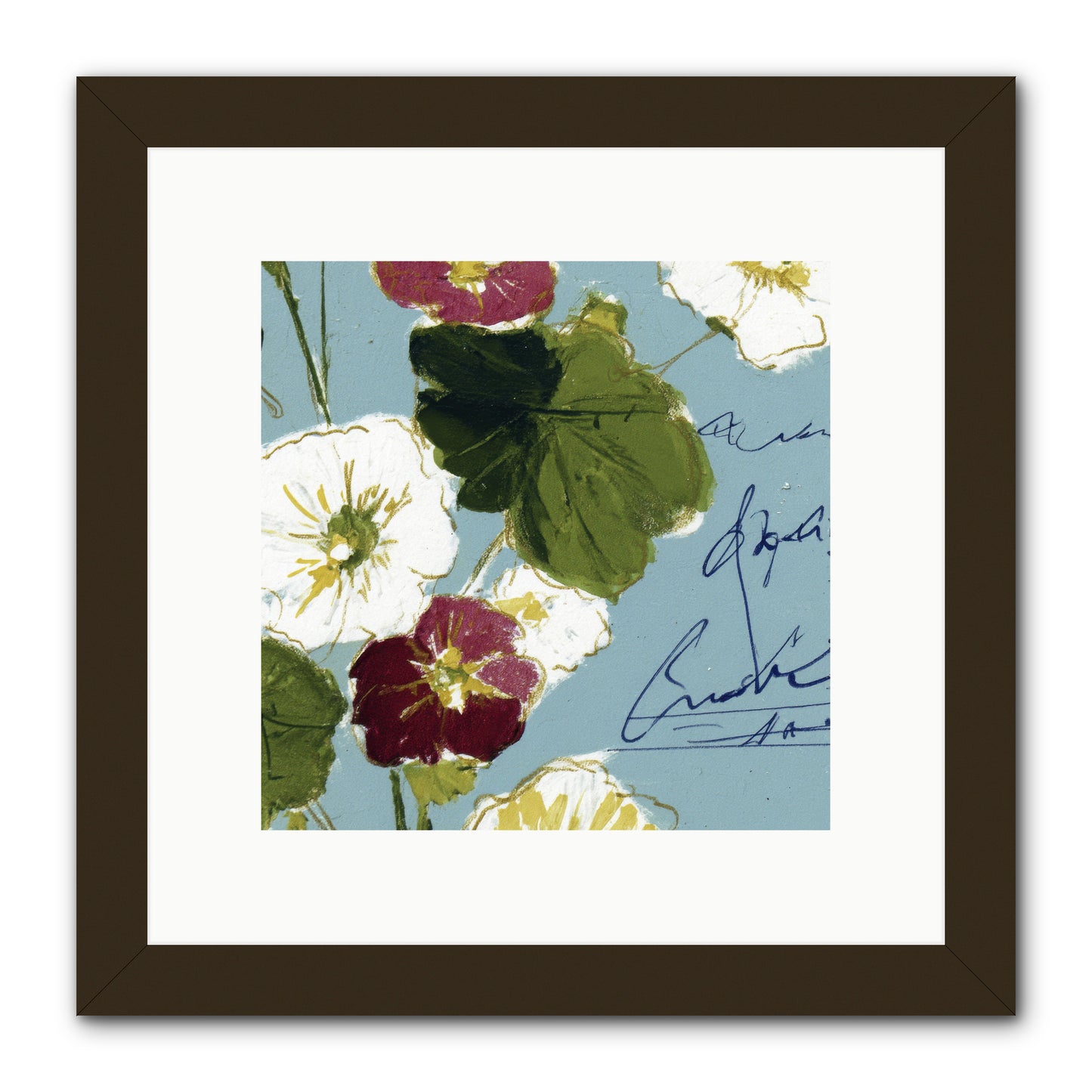 Botanical Whispers -- Framed Print - Black 10x10