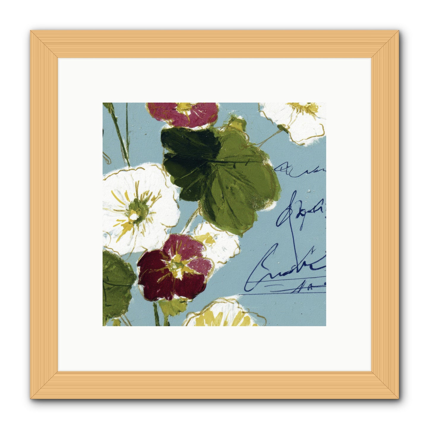 Botanical Whispers -- Framed Print - Natural 10x10