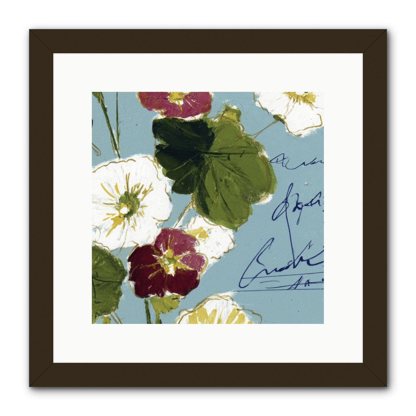 Botanical Whispers -- Framed Print - Black 12x12