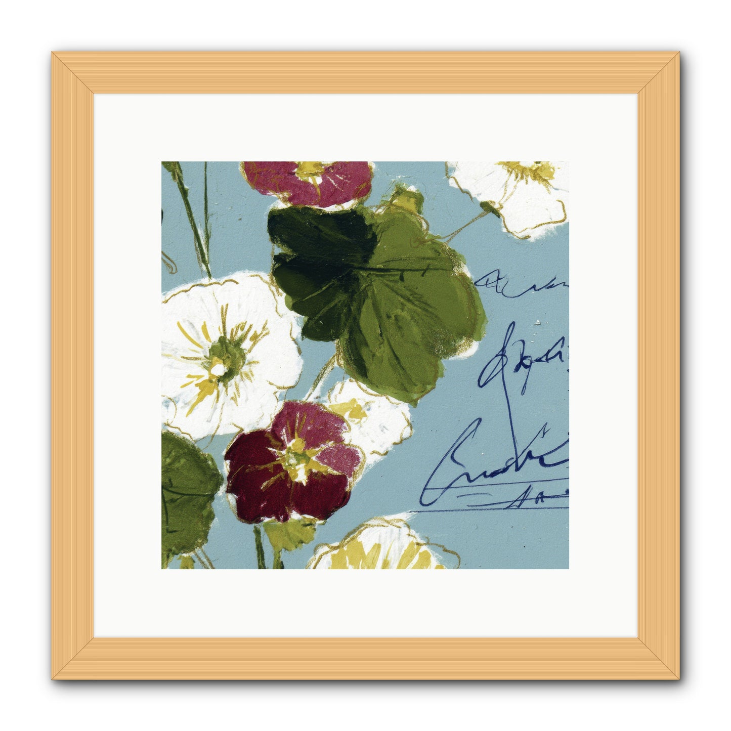Botanical Whispers -- Framed Print - Natural 12x12