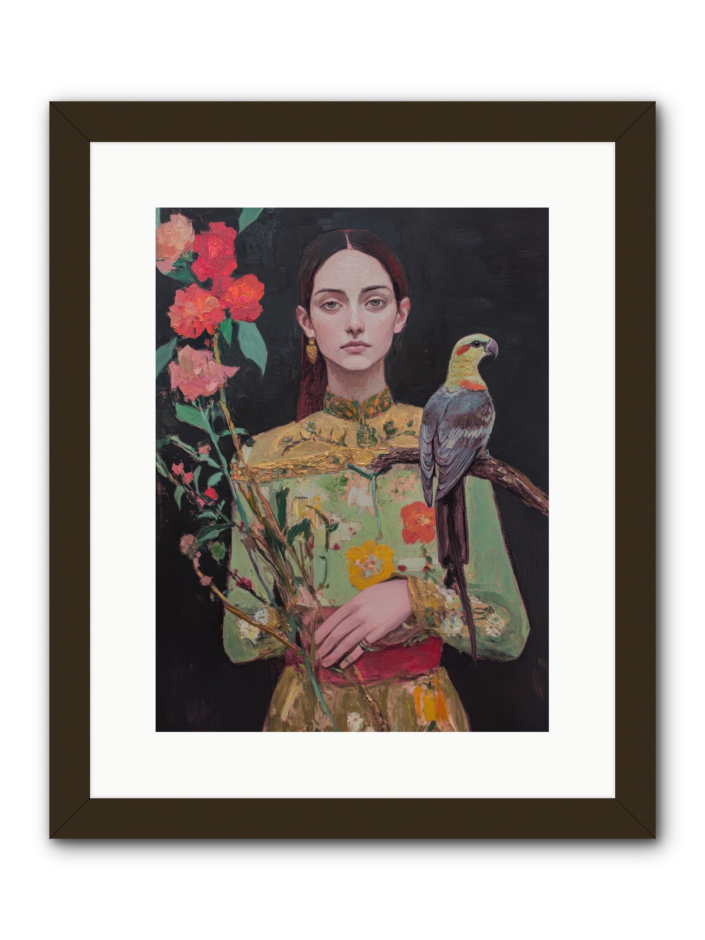 Botanical Whispers -- Framed Print - Black 12x16