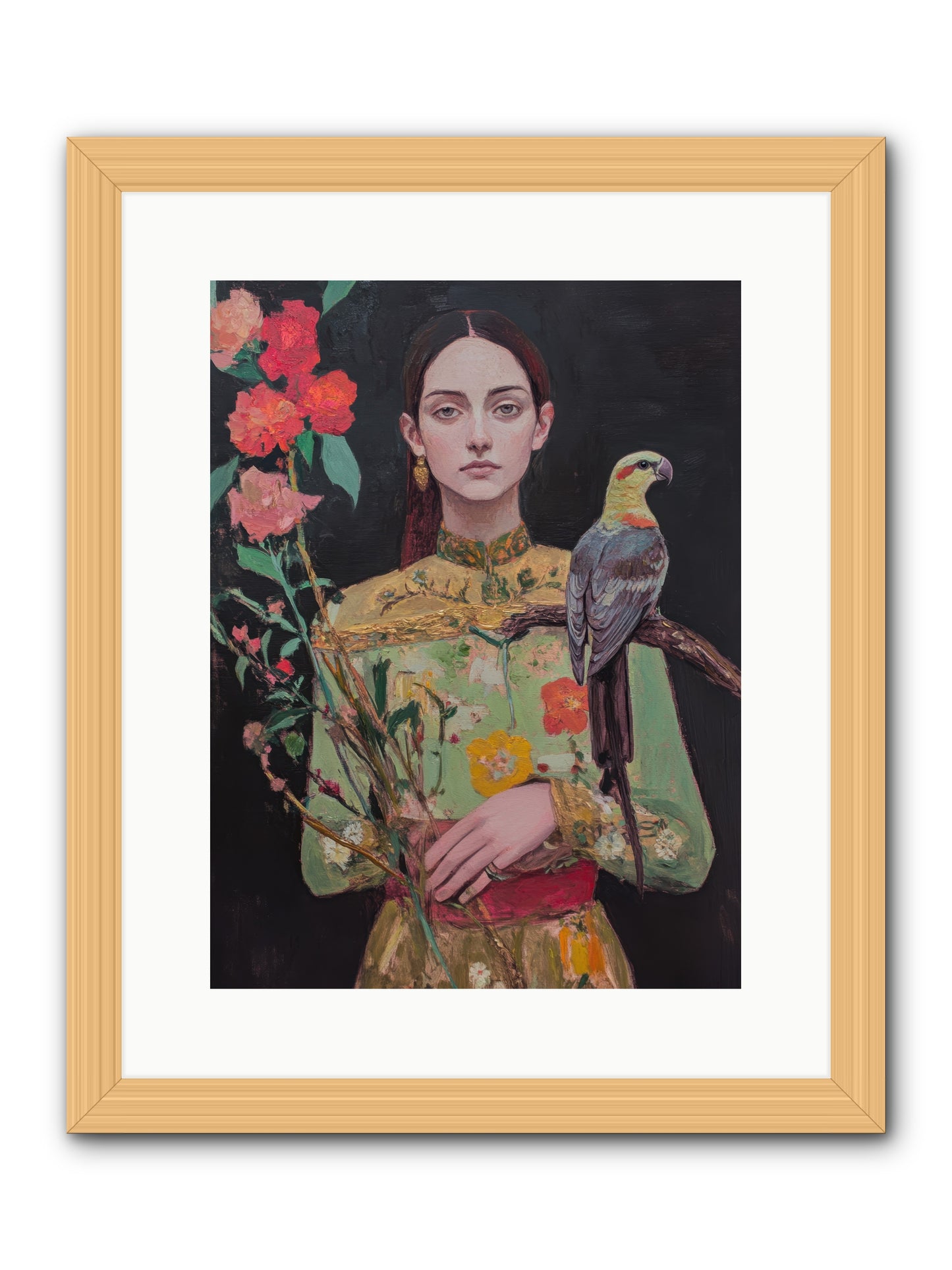 Botanical Whispers -- Framed Print - Natural 12x16