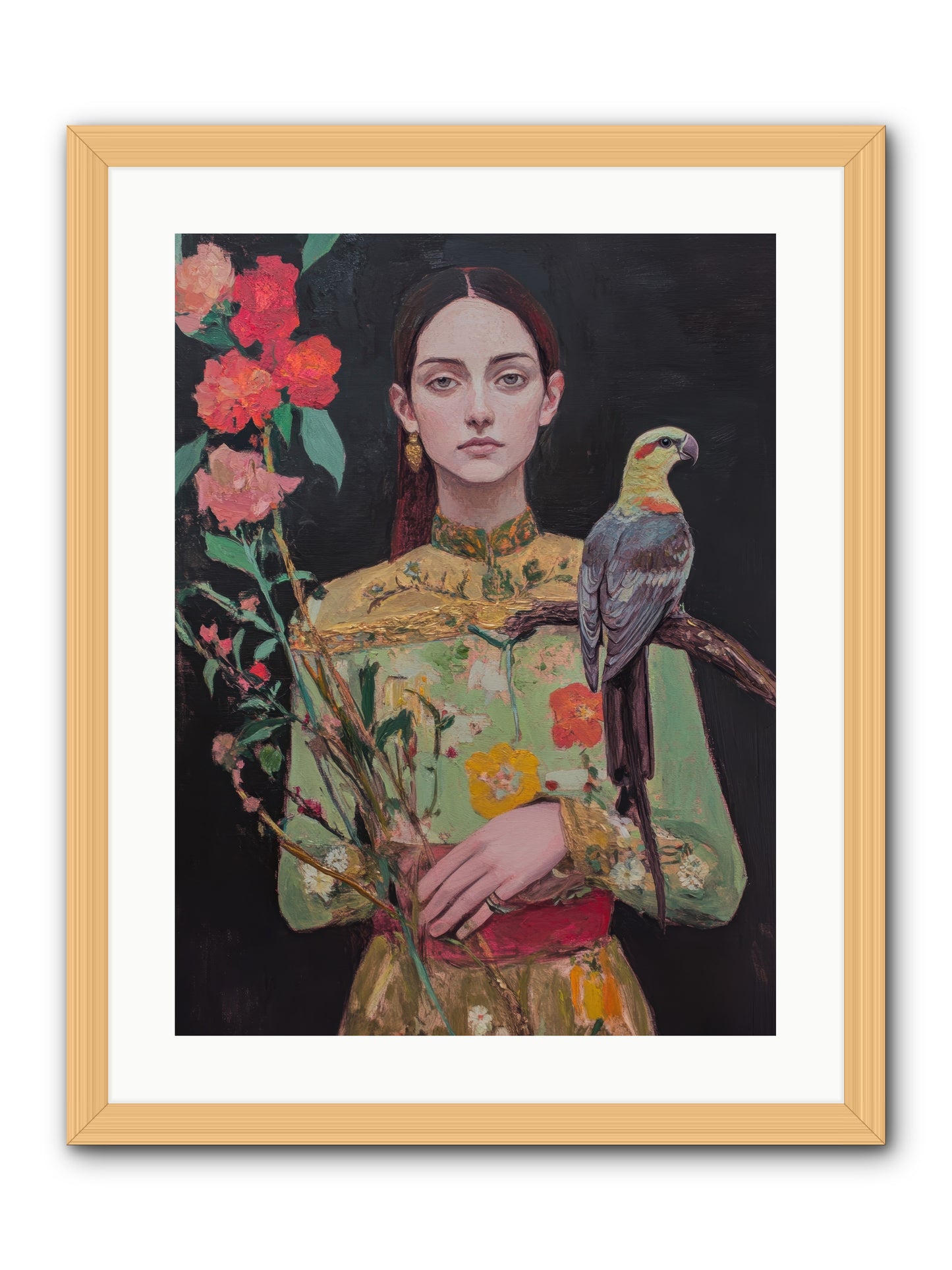 Botanical Whispers -- Framed Print - Natural 18x24