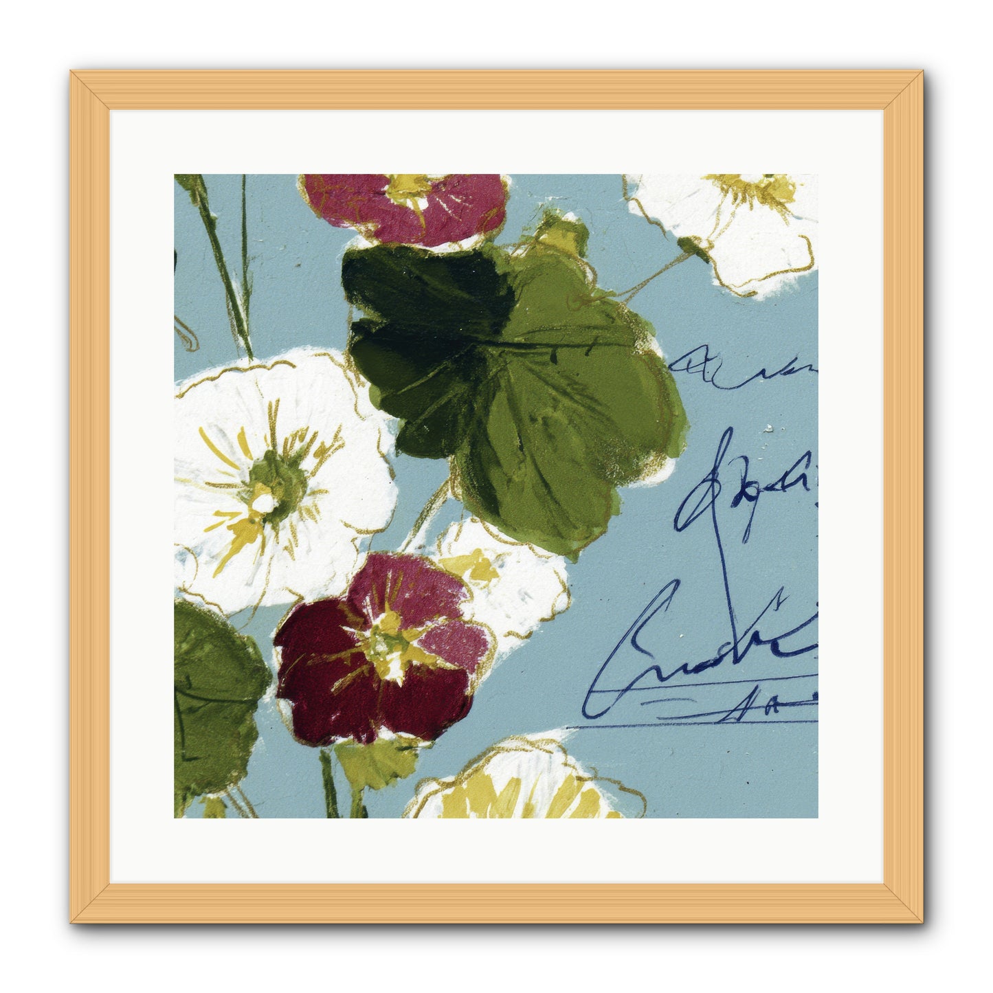 Botanical Whispers -- Framed Print - Natural 20x20