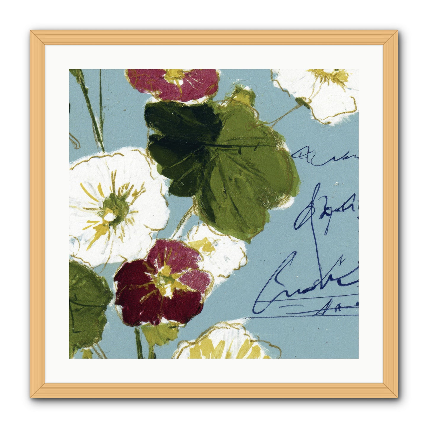 Botanical Whispers -- Framed Print - Natural 24x24