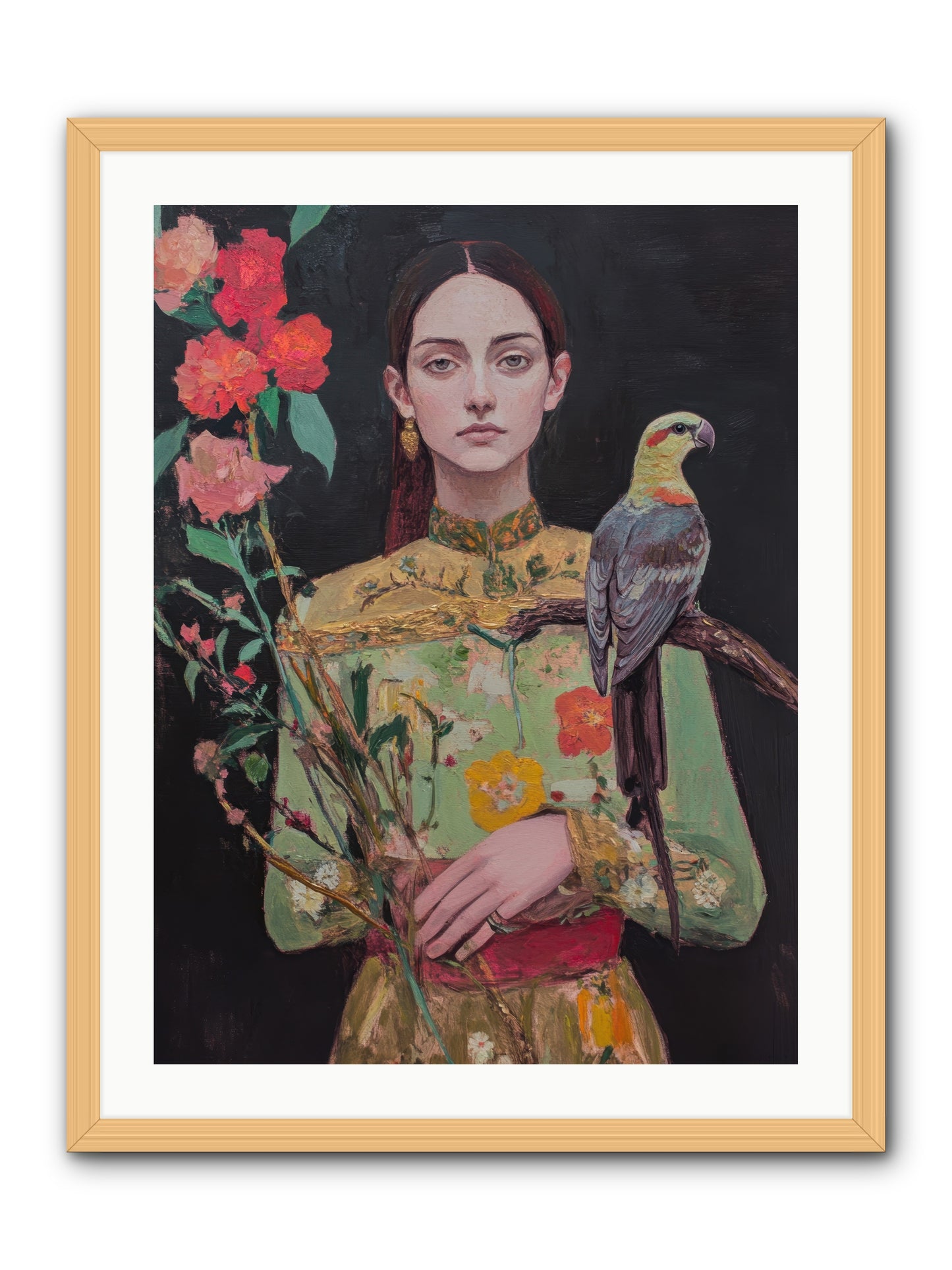 Botanical Whispers -- Framed Print - Natural 24x32