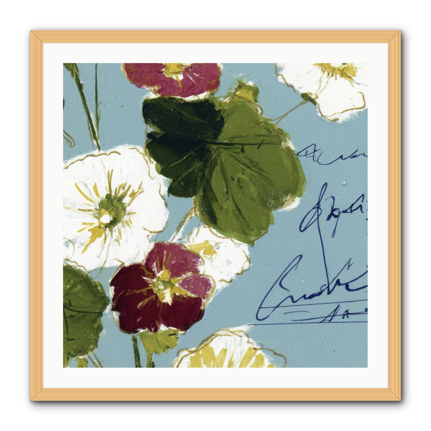 Botanical Whispers -- Framed Print - Natural 30x30