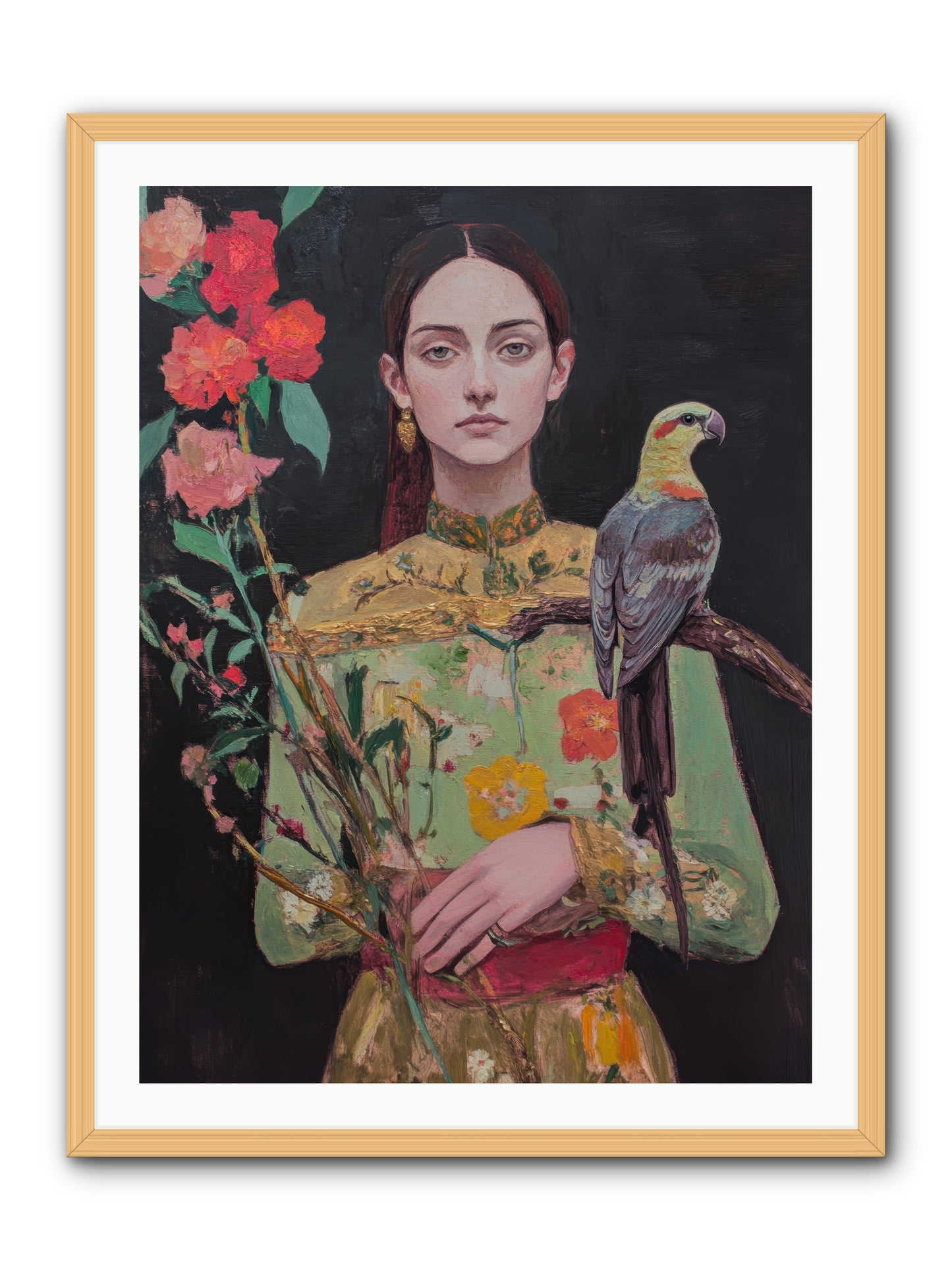 Botanical Whispers -- Framed Print - Natural 30x40