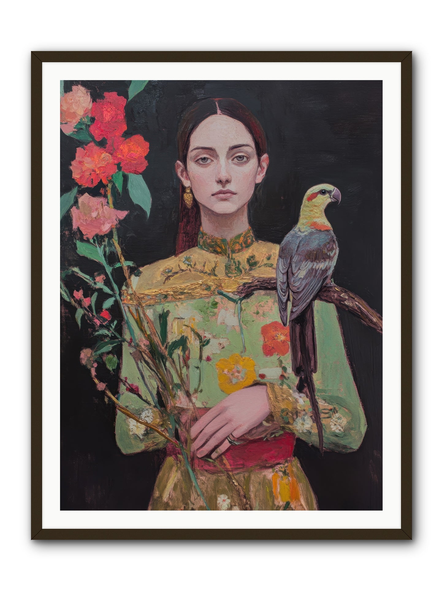 Botanical Whispers -- Framed Print - Black 36x48