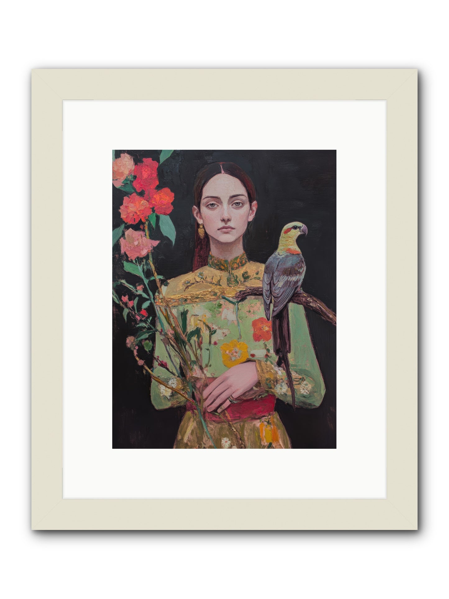 Botanical Whispers -- Framed Print - White 9x12