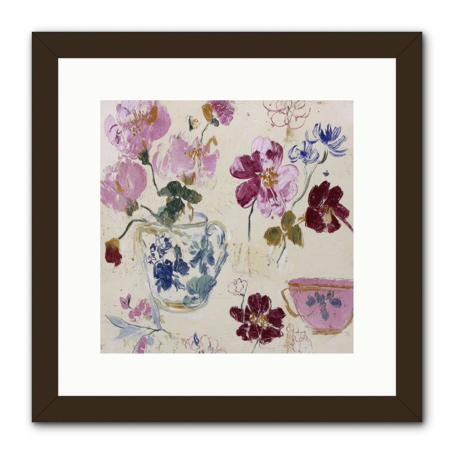 Botany Beloved -- Framed Print - Black 12x12