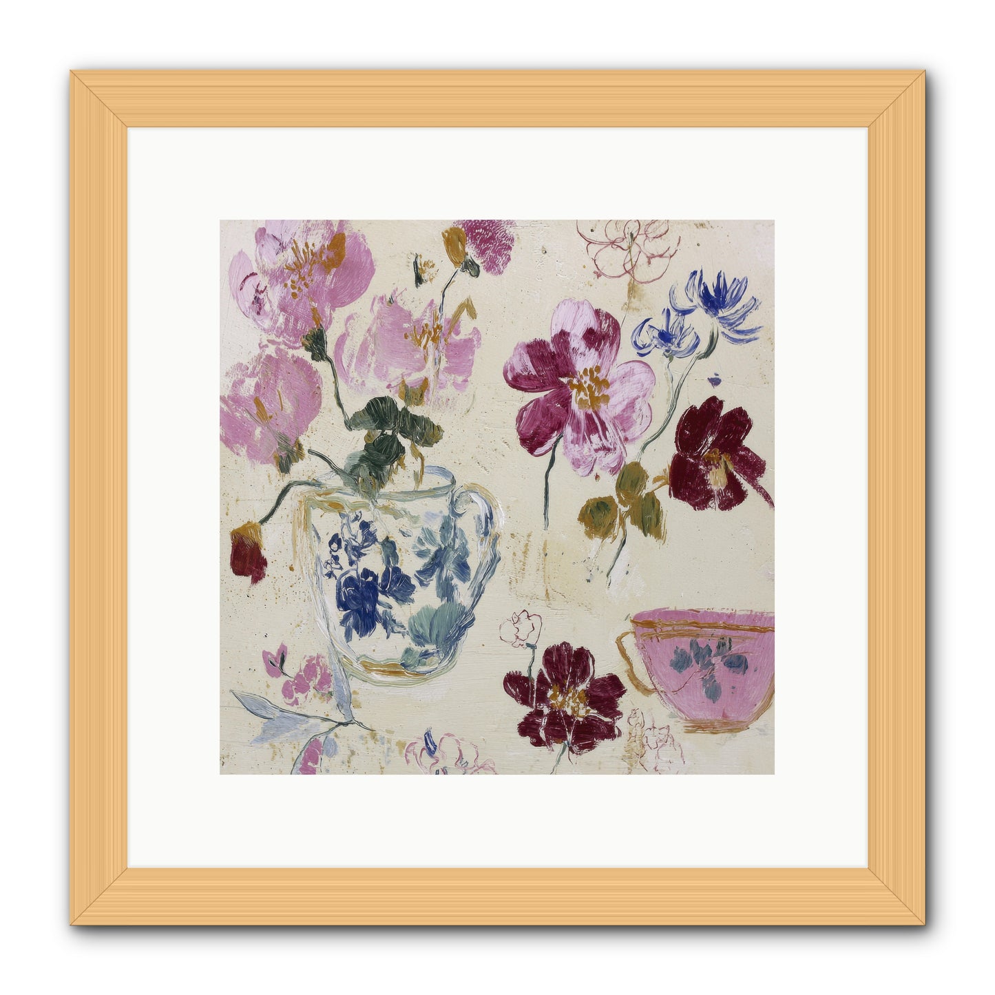 Botany Beloved -- Framed Print - Natural 12x12
