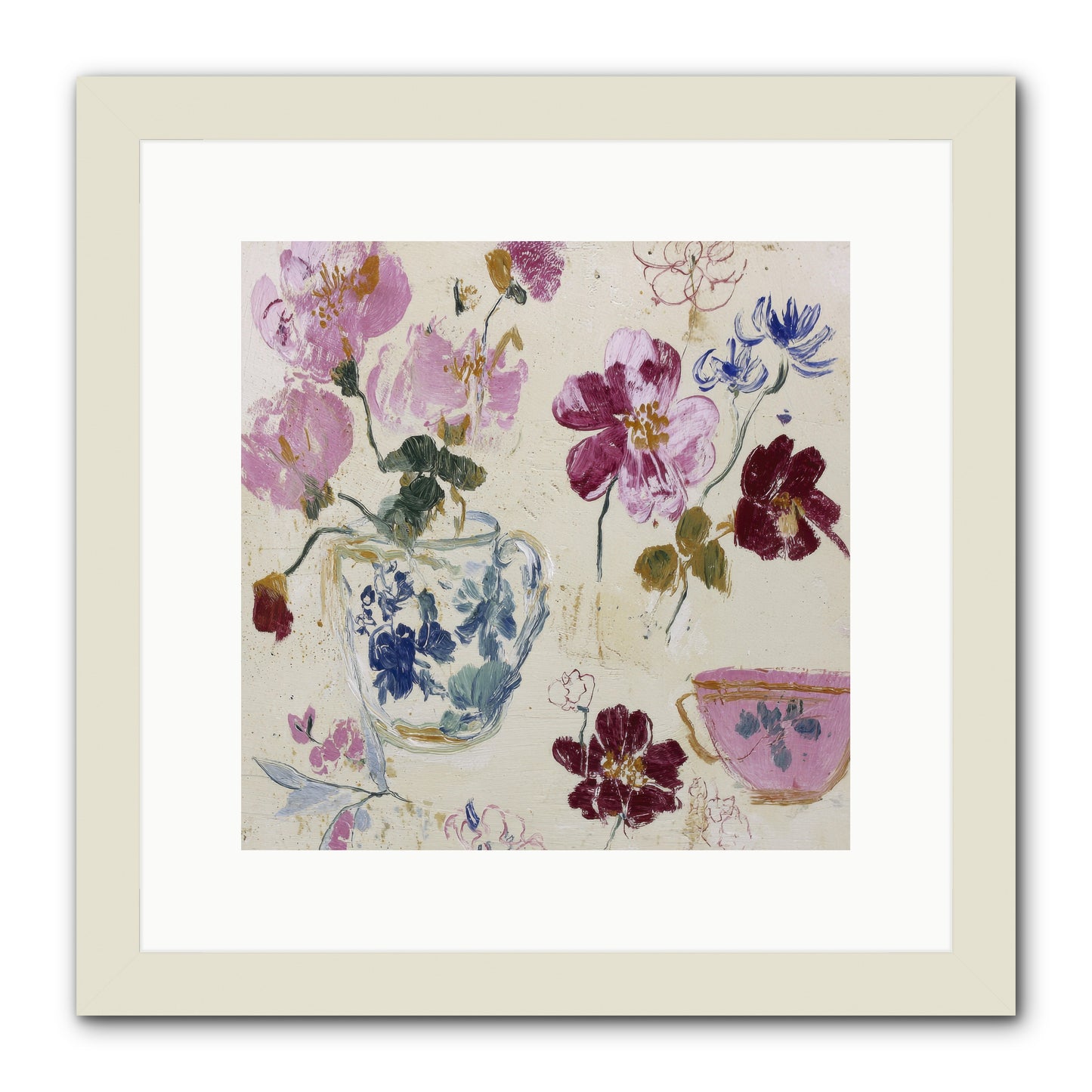Botany Beloved -- Framed Print - White 12x12