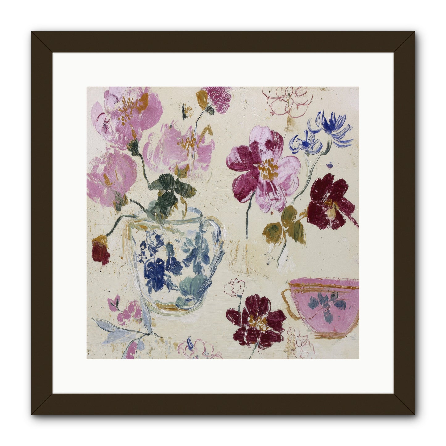 Botany Beloved -- Framed Print - Black 16x16