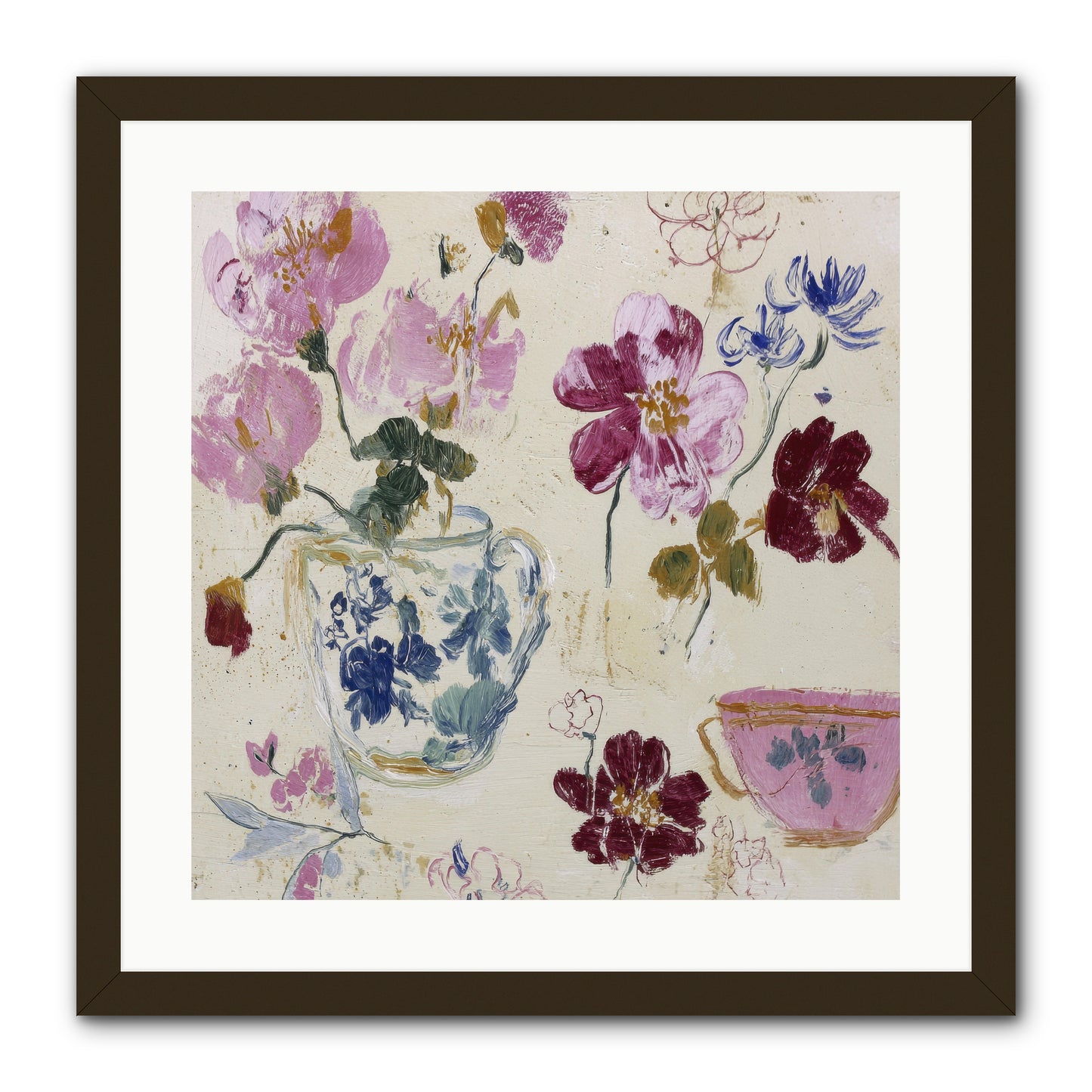 Botany Beloved -- Framed Print - Black 20x20