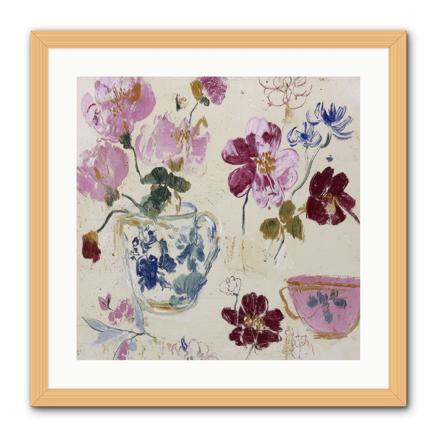 Botany Beloved -- Framed Print - Natural 20x20