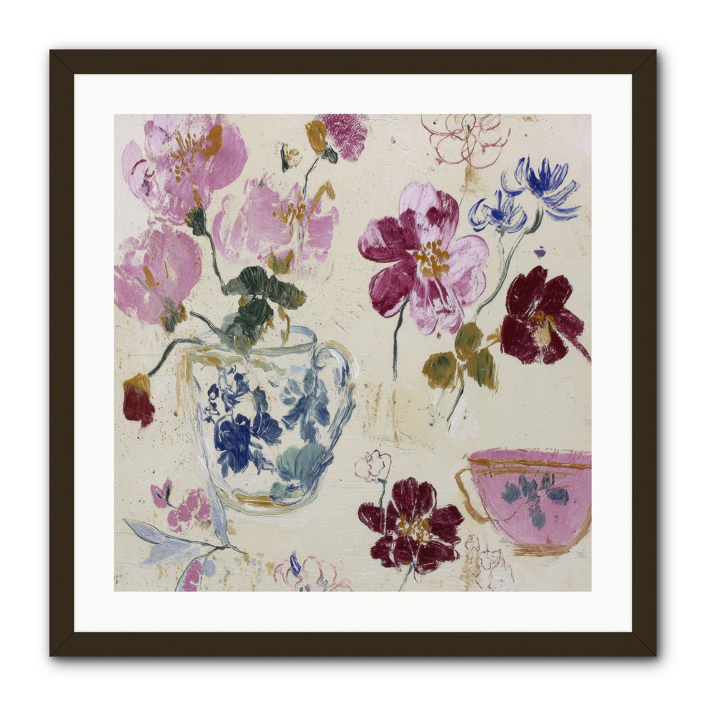 Botany Beloved -- Framed Print - Black 24x24