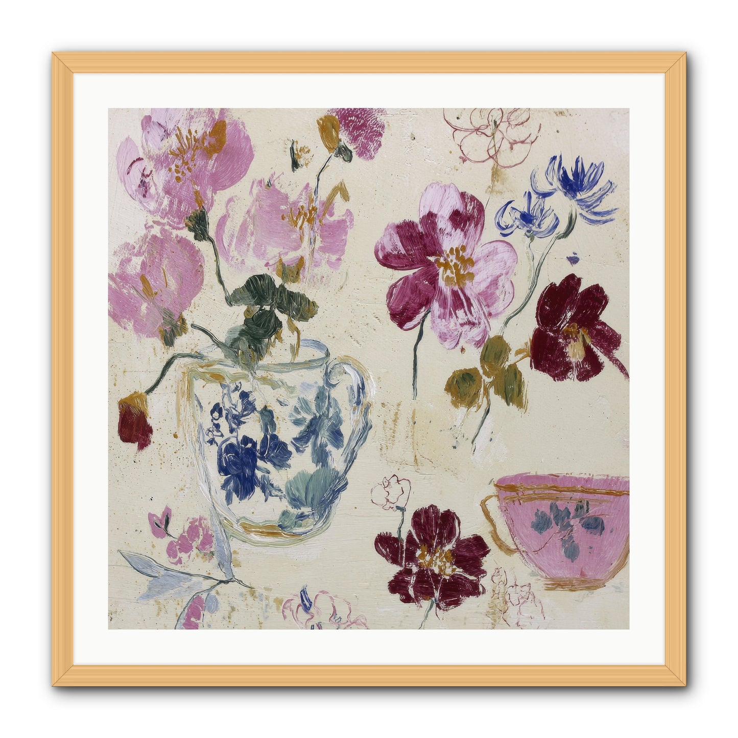 Botany Beloved -- Framed Print - Natural 30x30