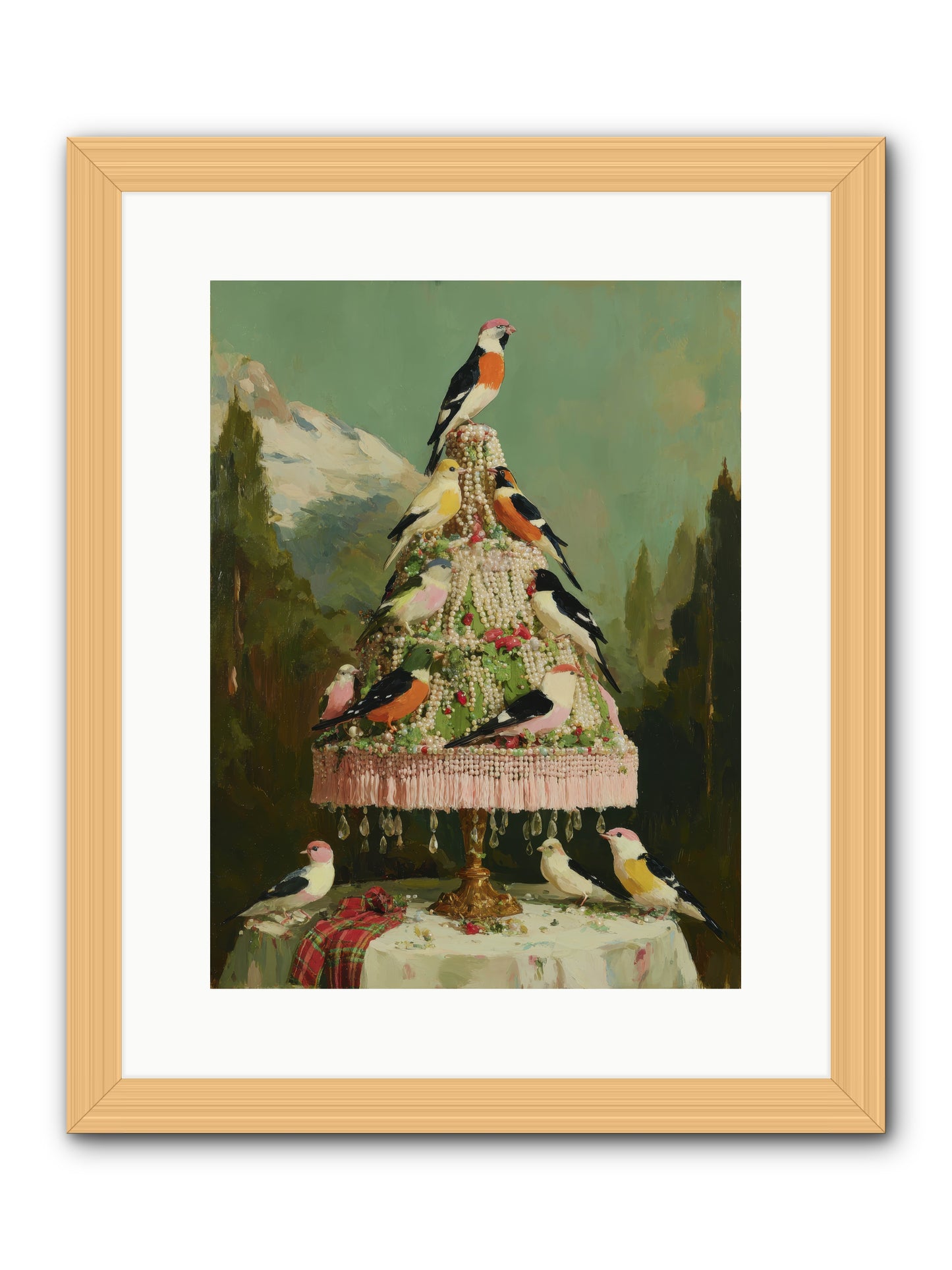 Boughs & Winter Songs -- Framed Print - Natural 12x16