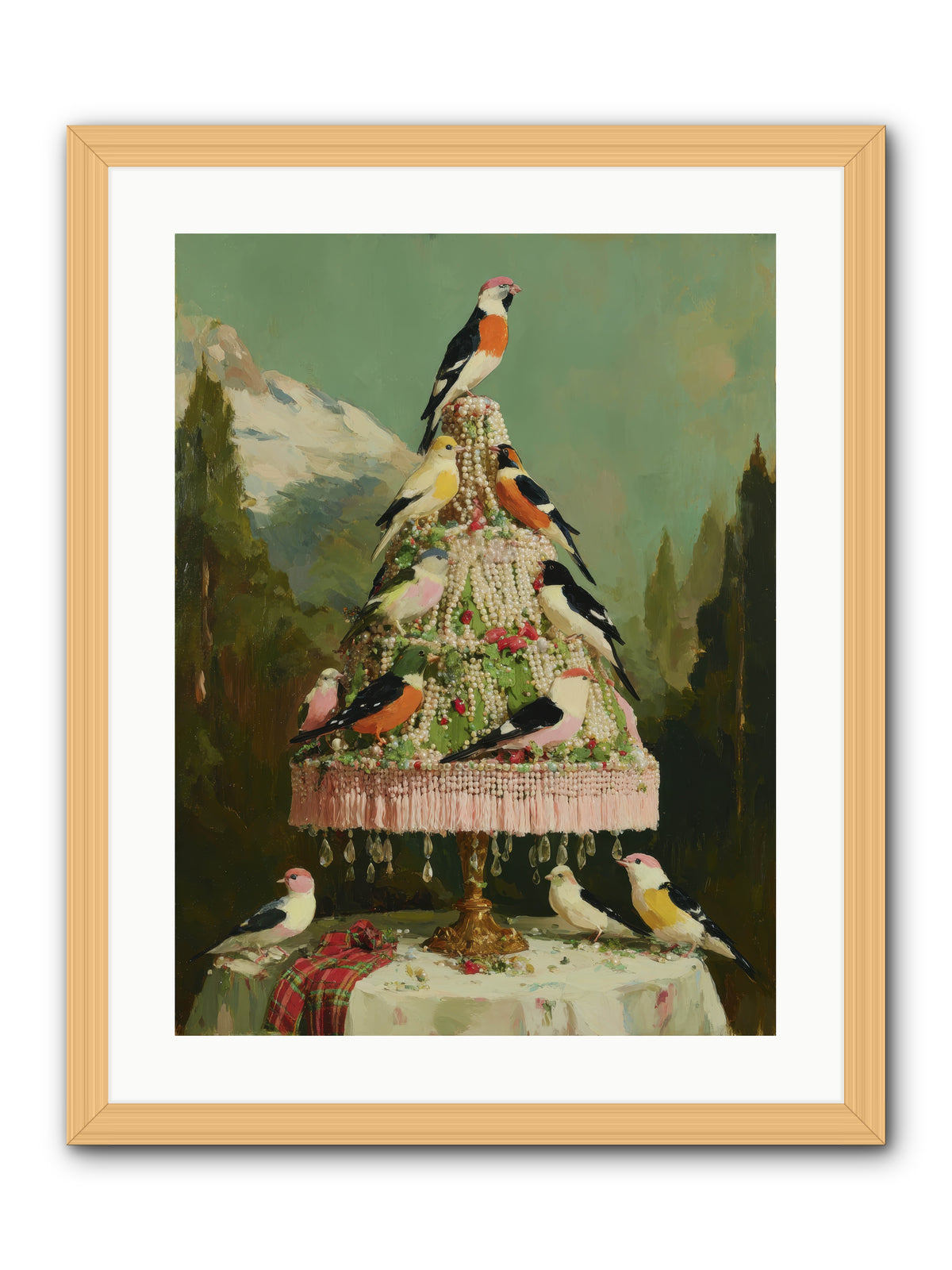 Boughs & Winter Songs -- Framed Print - Natural 18x24