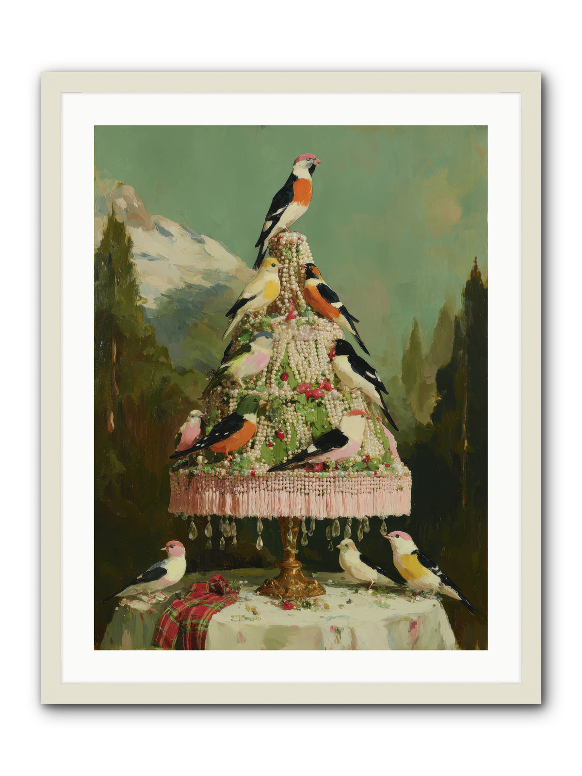 Boughs & Winter Songs -- Framed Print - White 24x32