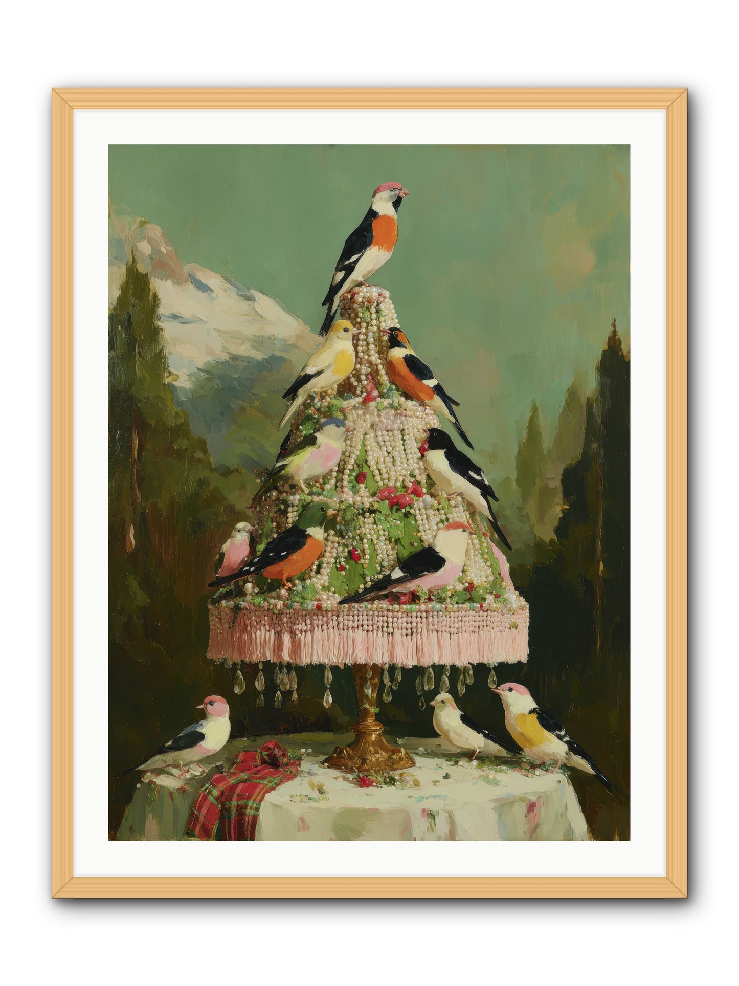 Boughs & Winter Songs -- Framed Print - Natural 30x40
