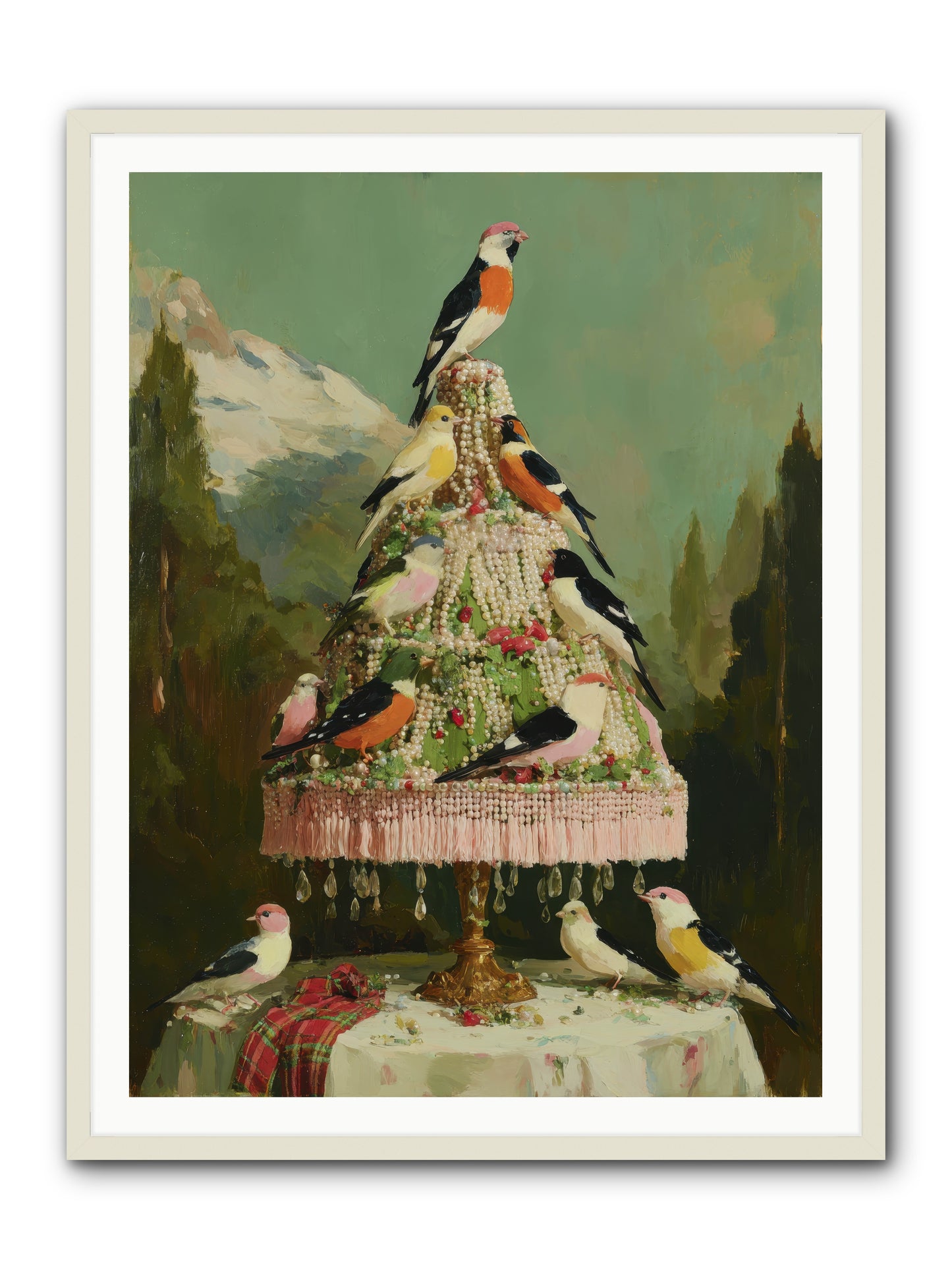 Boughs & Winter Songs -- Framed Print - White 36x48