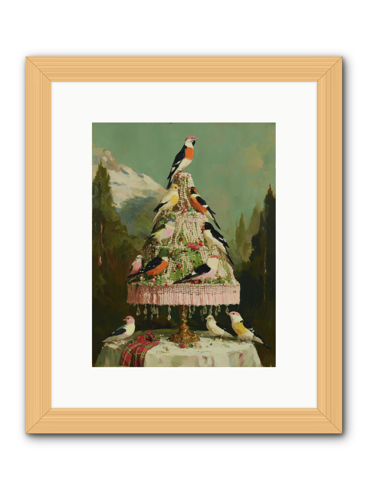 Boughs & Winter Songs -- Framed Print - Natural 9x12