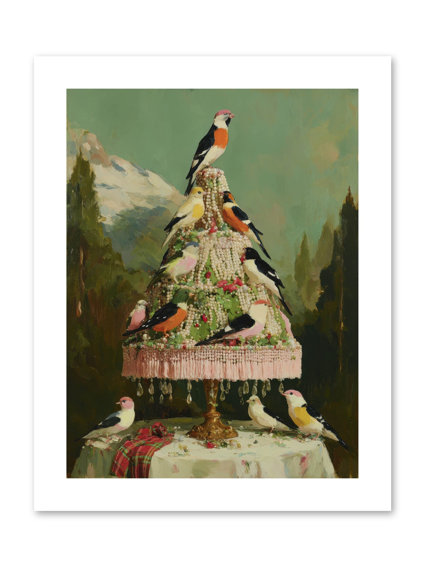 Boughs & Winter Songs -- Loose Canvas Print 9x12