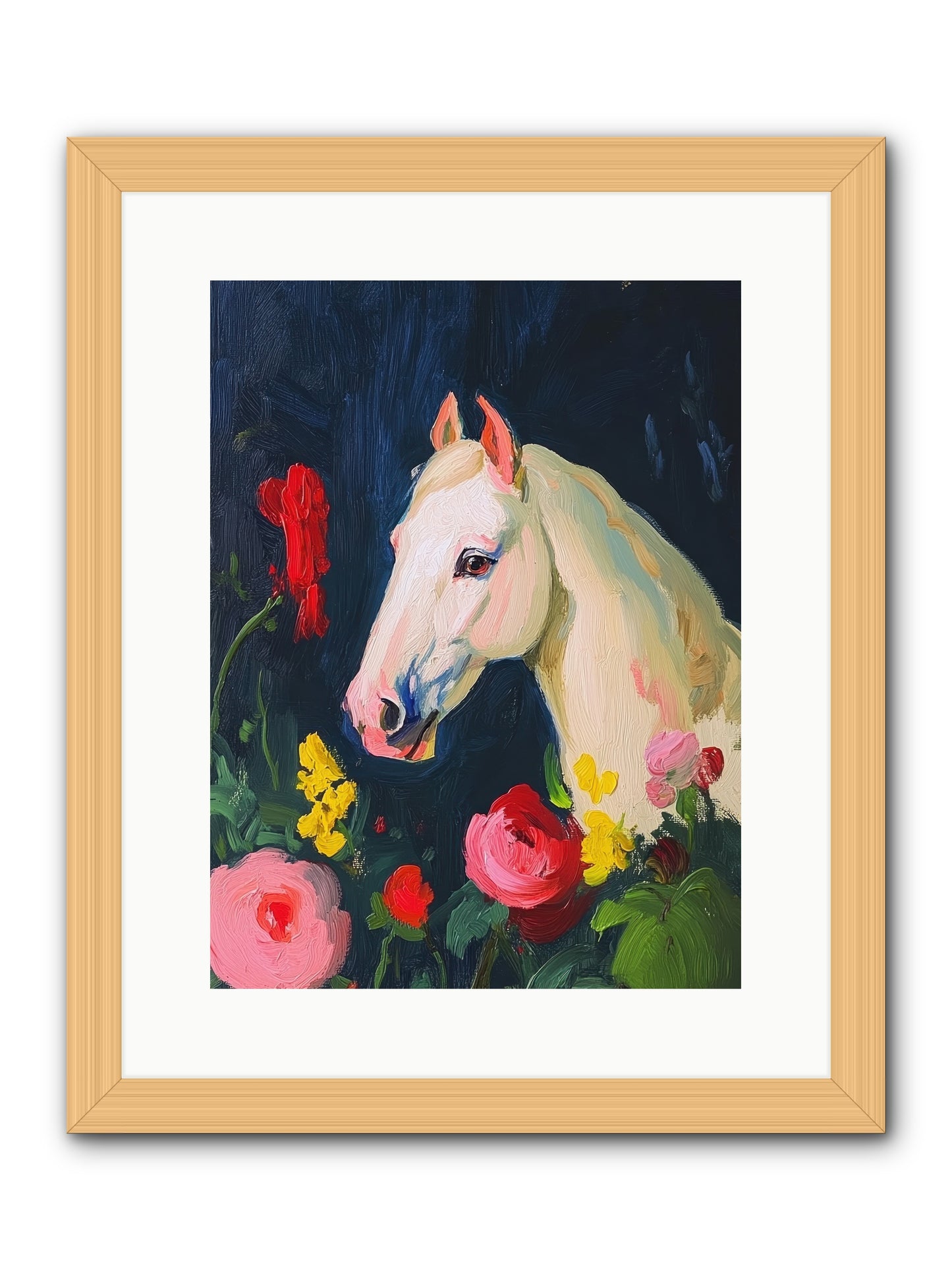 Boundless Petals -- Framed Print - Natural 12x16