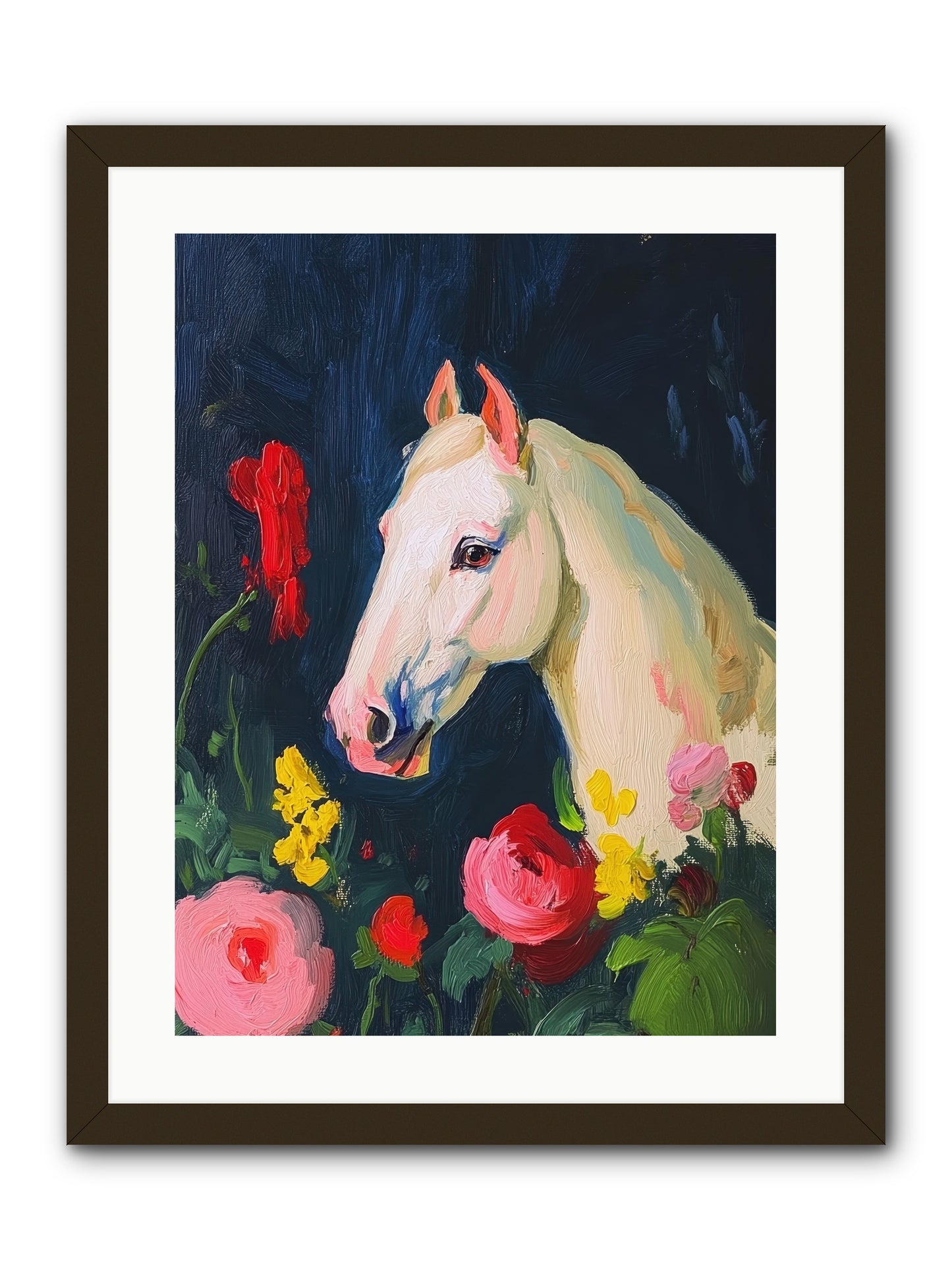 Boundless Petals -- Framed Print - Black 18x24