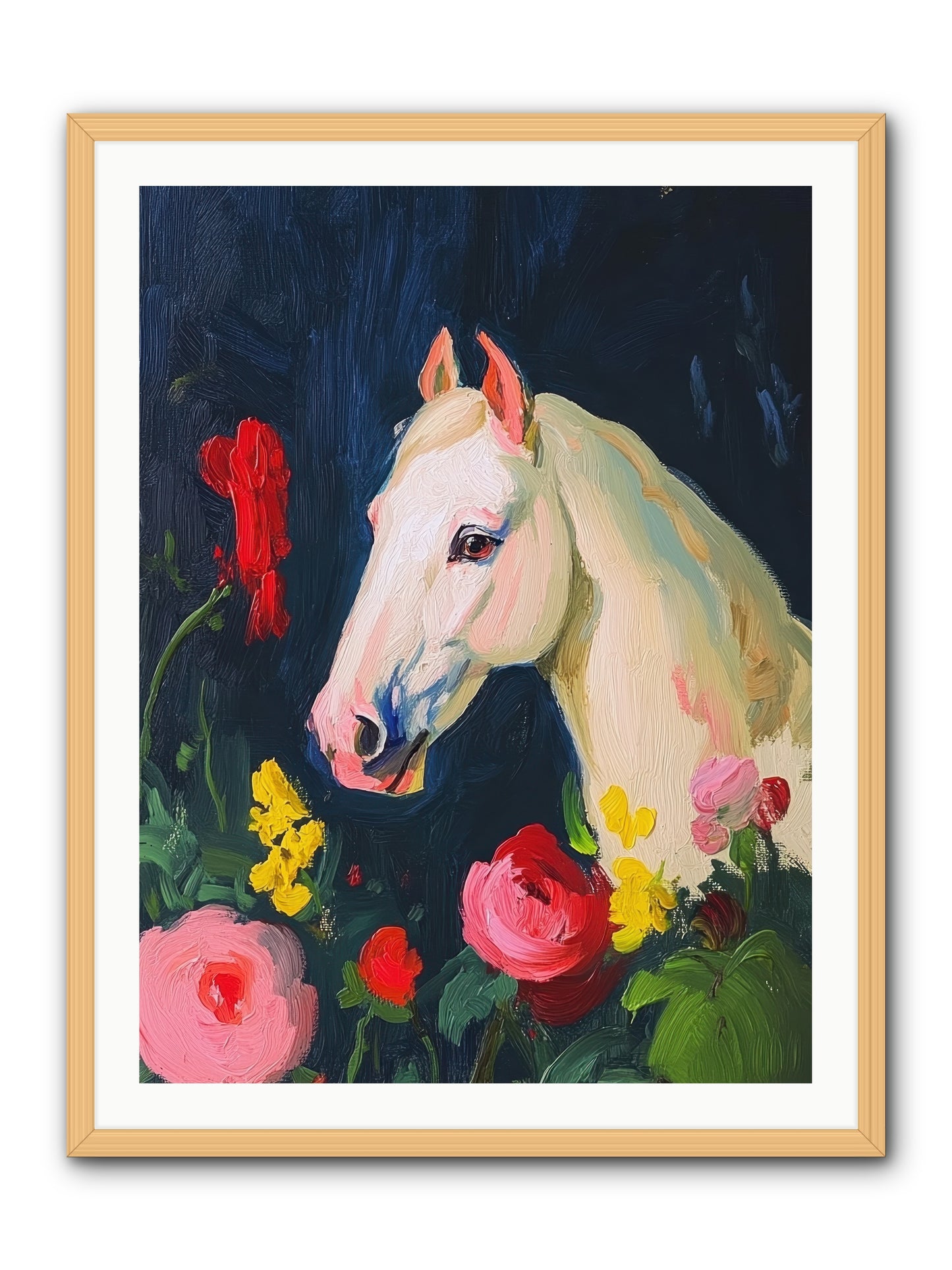 Boundless Petals -- Framed Print - Natural 30x40