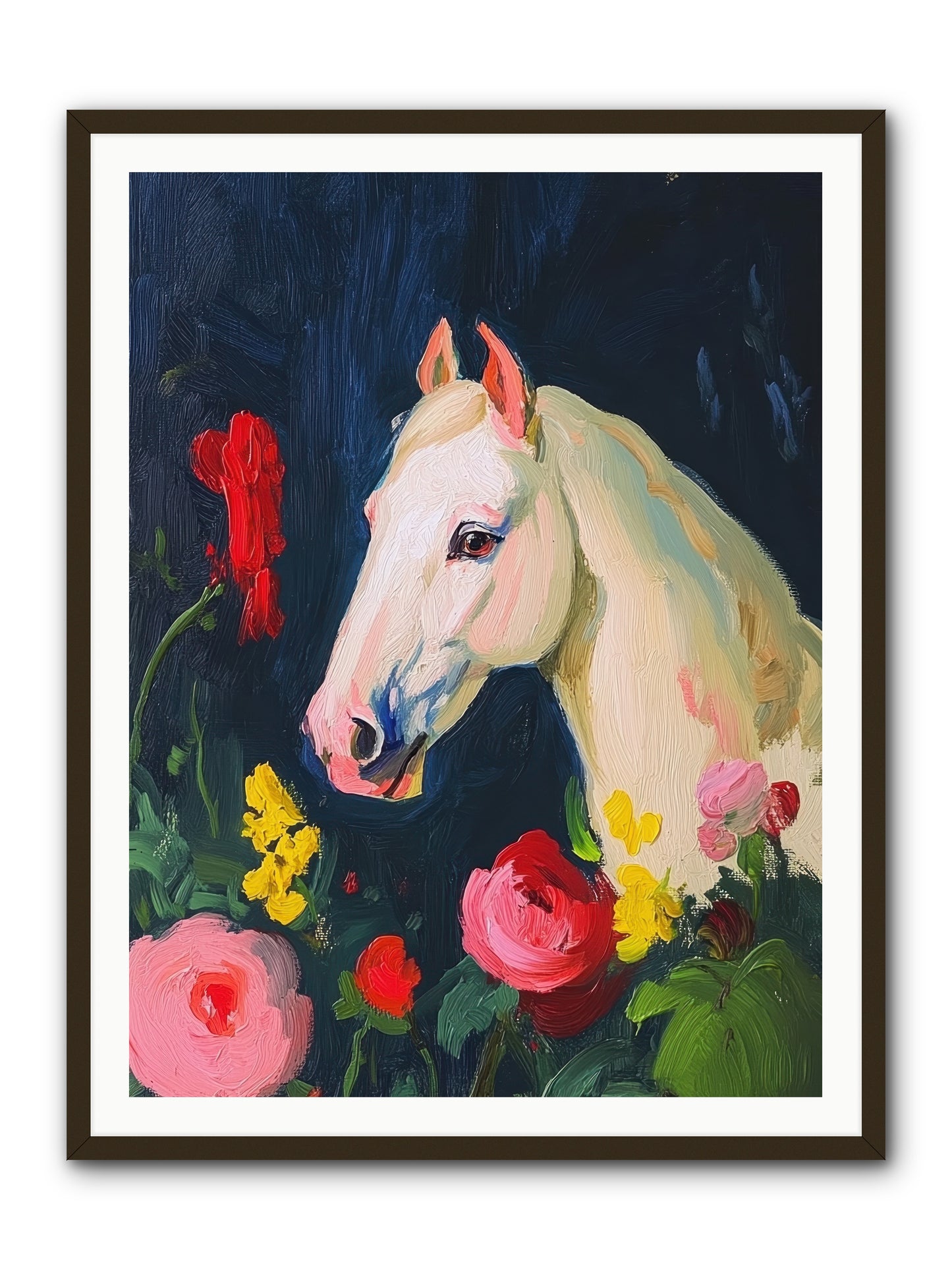 Boundless Petals -- Framed Print - Black 36x48