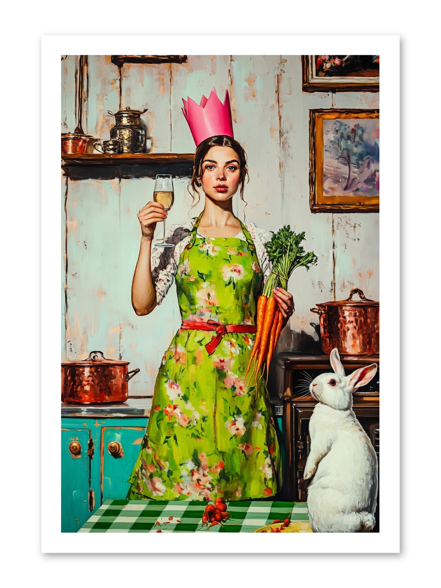 Bouquet Garni & Bunny -- Paper Print 16x24