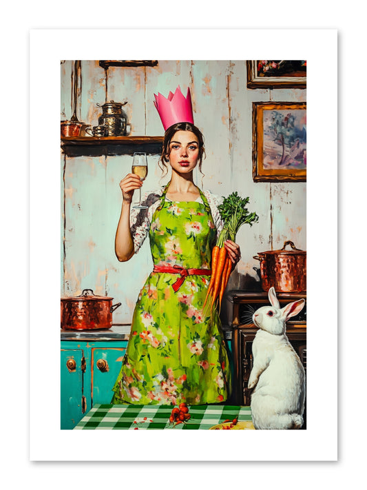 Bouquet Garni & Bunny -- Paper Print 8x12