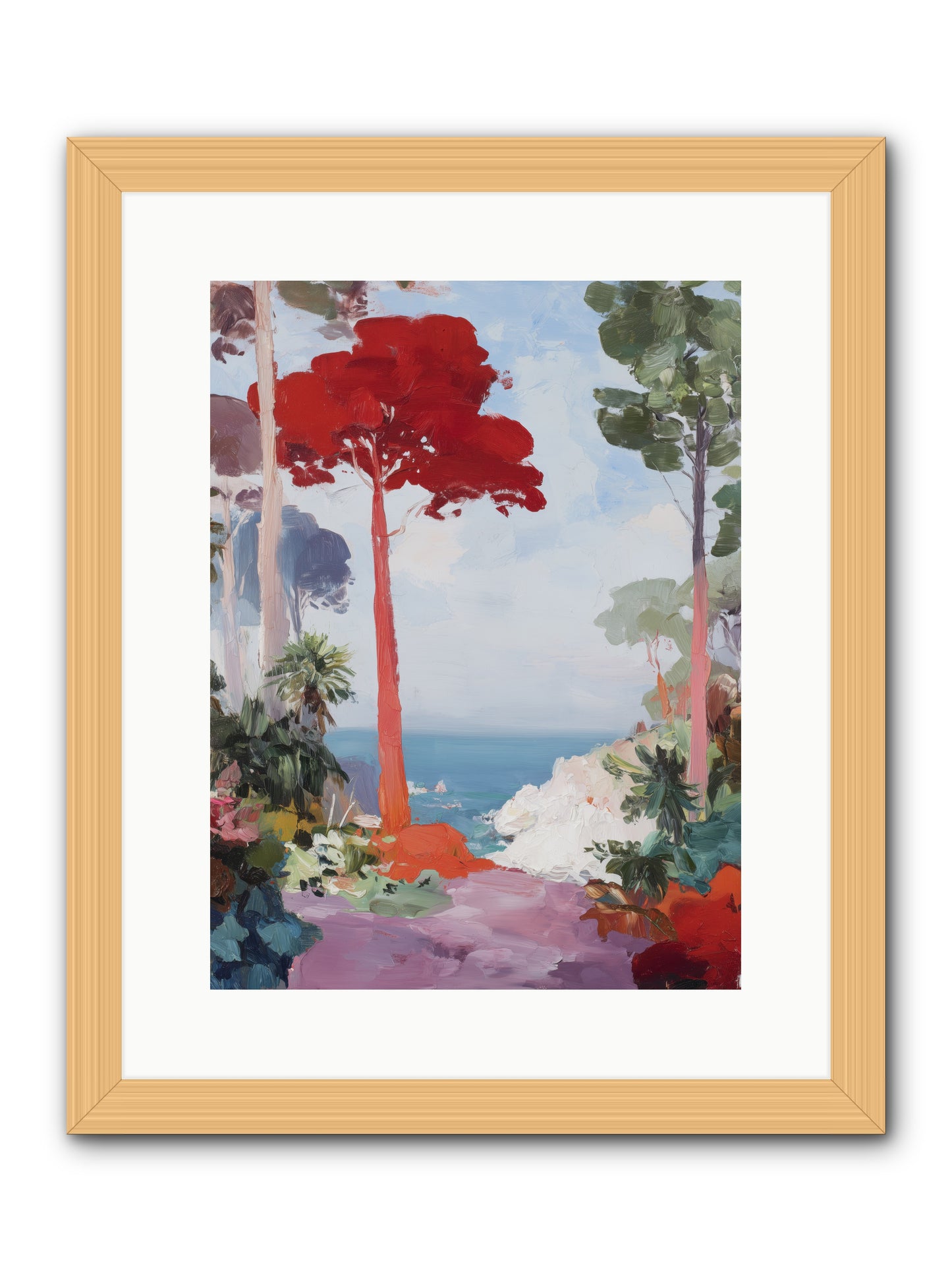 Bowing to Autumn -- Framed Print - Natural 12x16