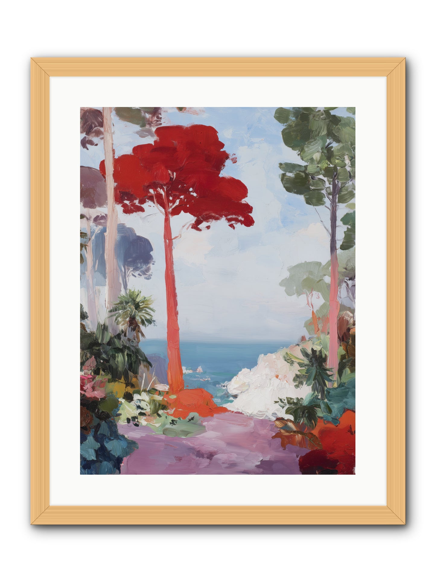 Bowing to Autumn -- Framed Print - Natural 18x24
