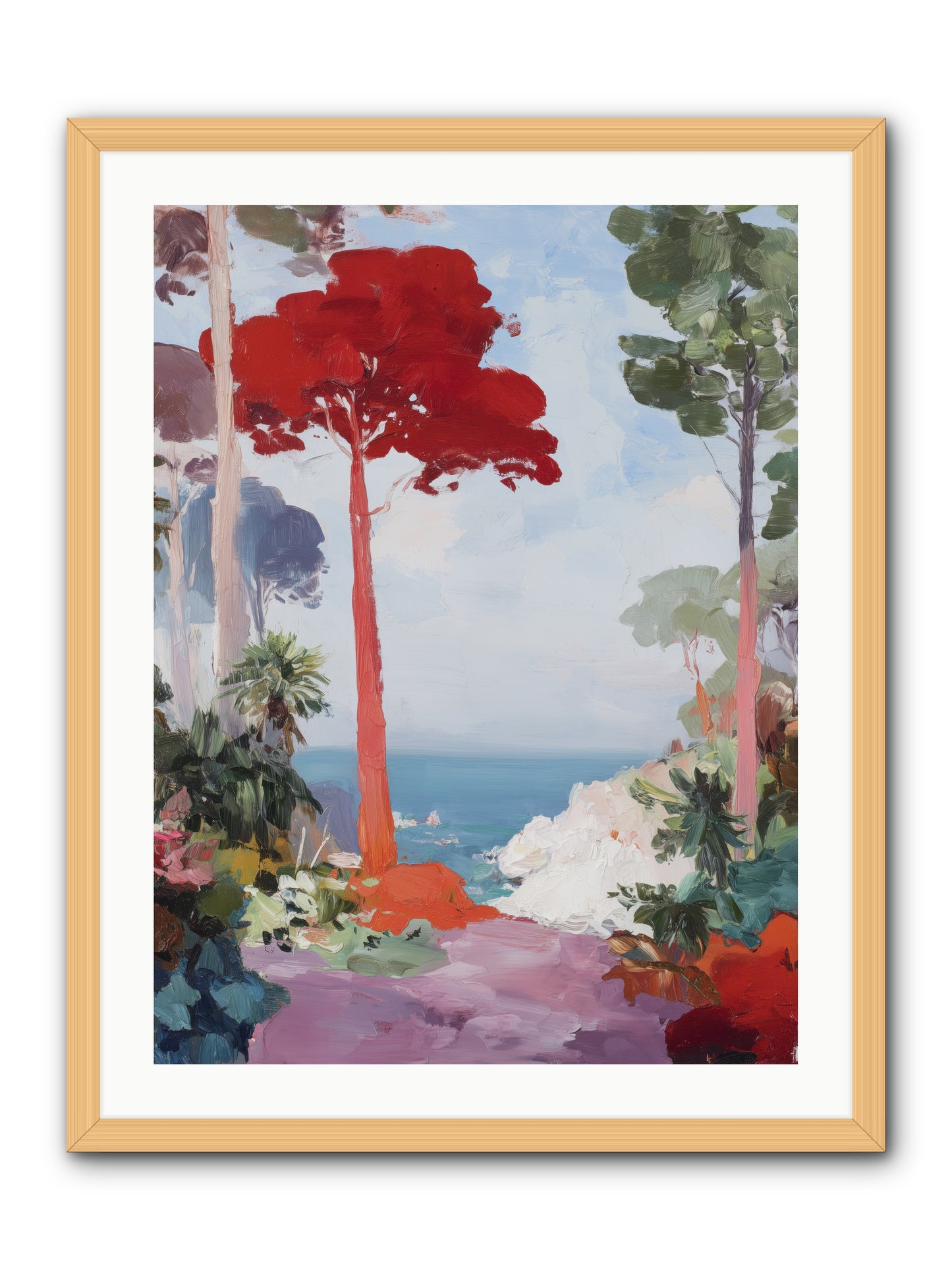 Bowing to Autumn -- Framed Print - Natural 24x32