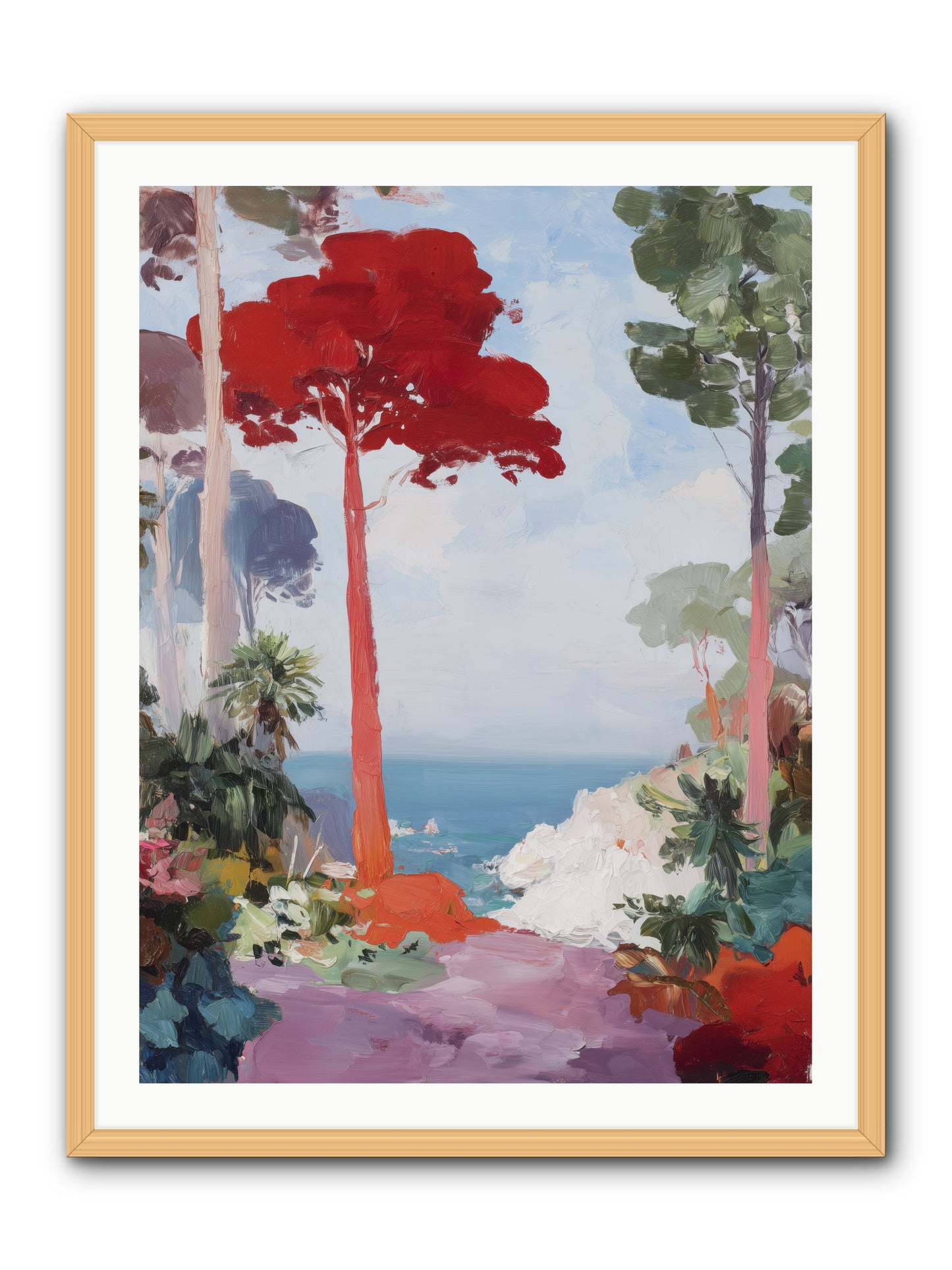 Bowing to Autumn -- Framed Print - Natural 30x40
