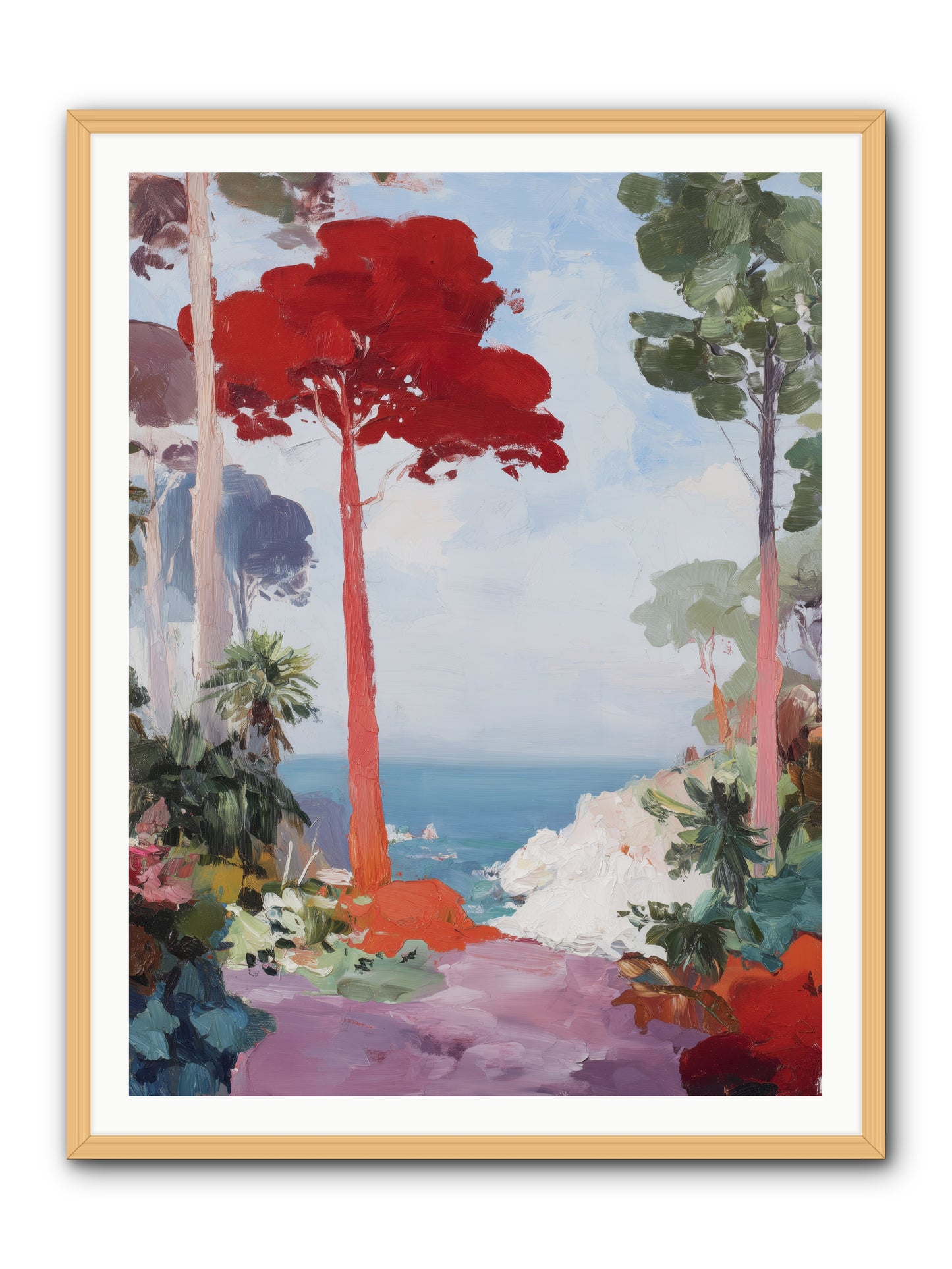 Bowing to Autumn -- Framed Print - Natural 36x48