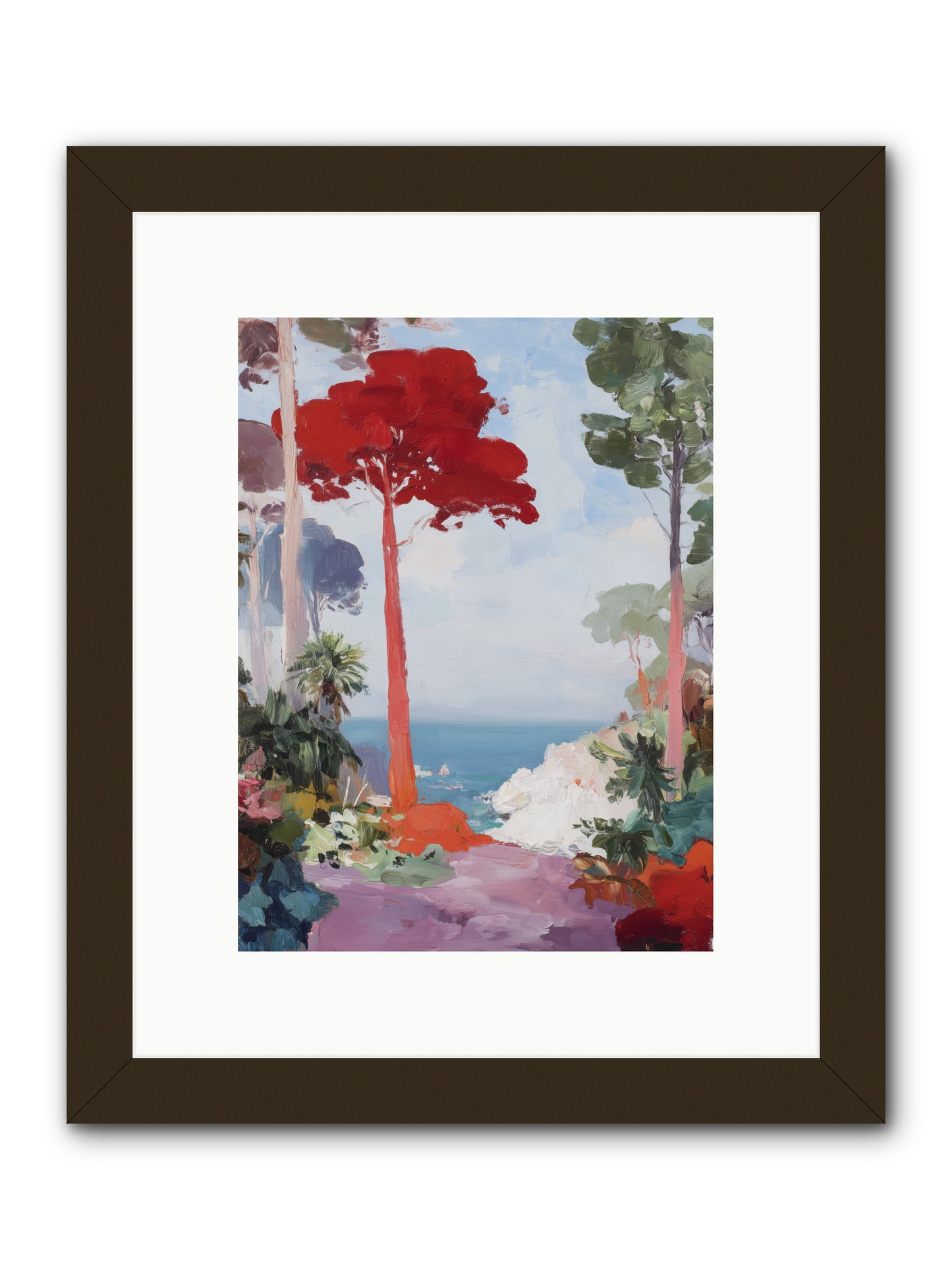 Bowing to Autumn -- Framed Print - Black 9x12