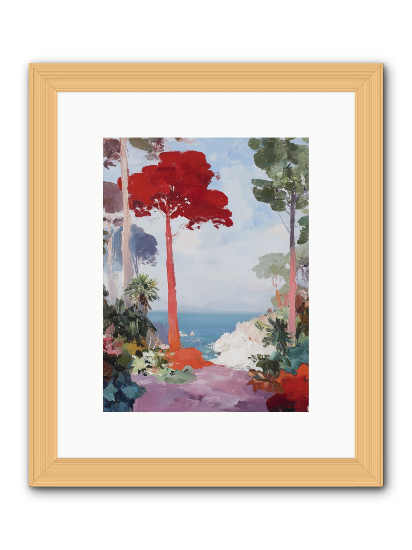 Bowing to Autumn -- Framed Print - Natural 9x12