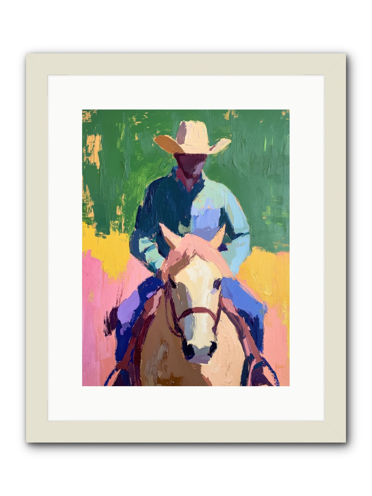 Branding Season -- Framed Print - White 12x16
