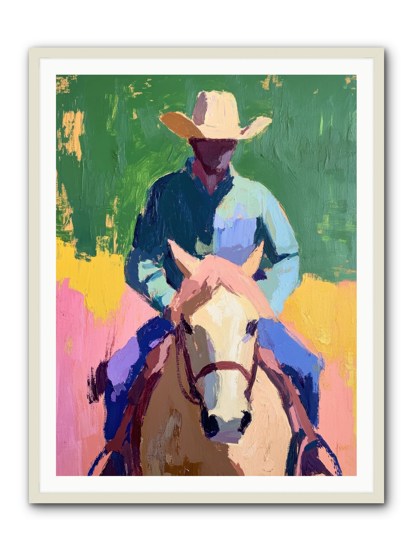 Branding Season -- Framed Print - White 36x48