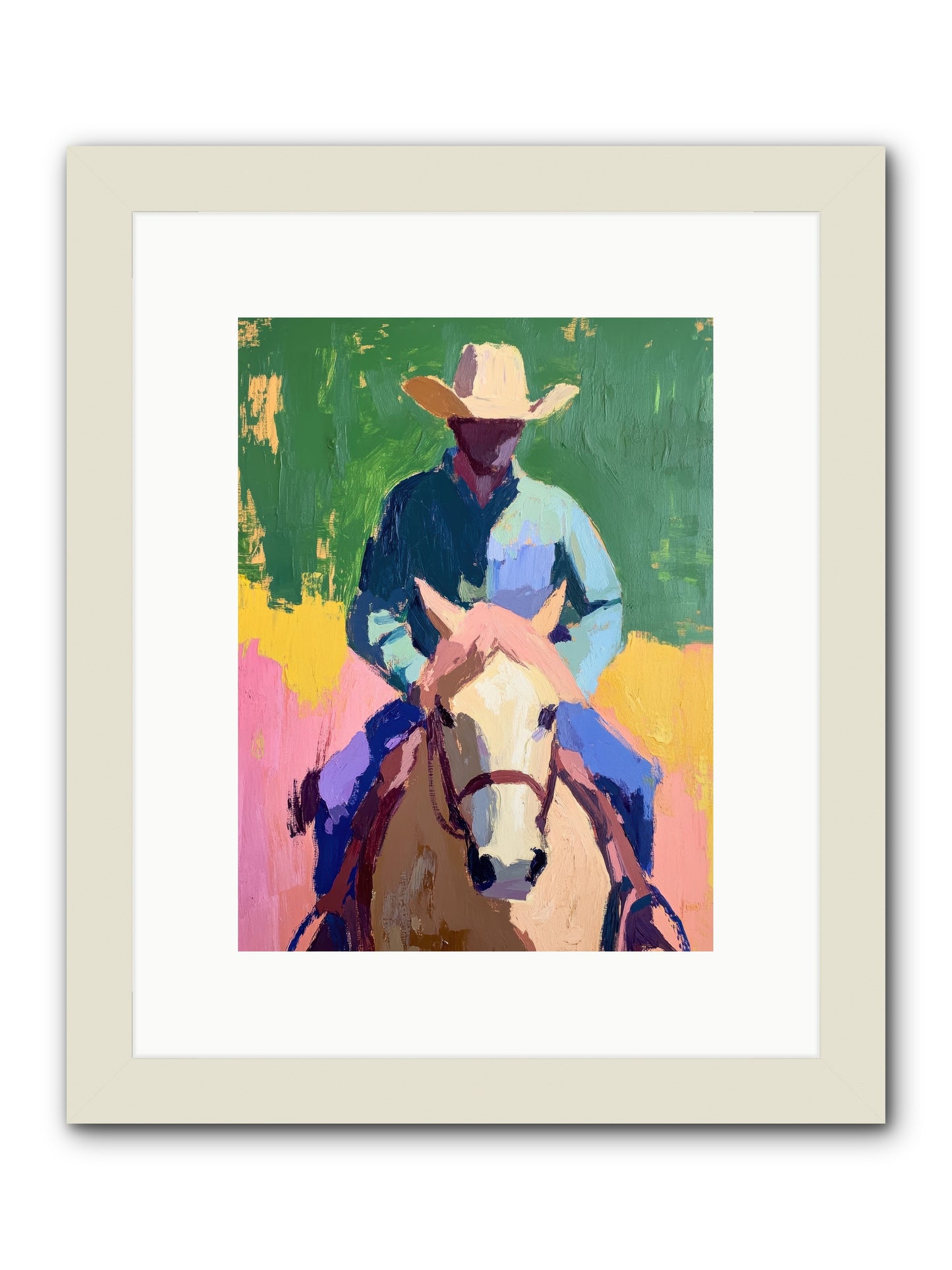 Branding Season -- Framed Print - White 9x12