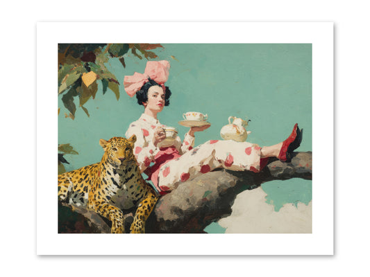 Breakfast at the Edge of Rain -- Paper Print 12x9