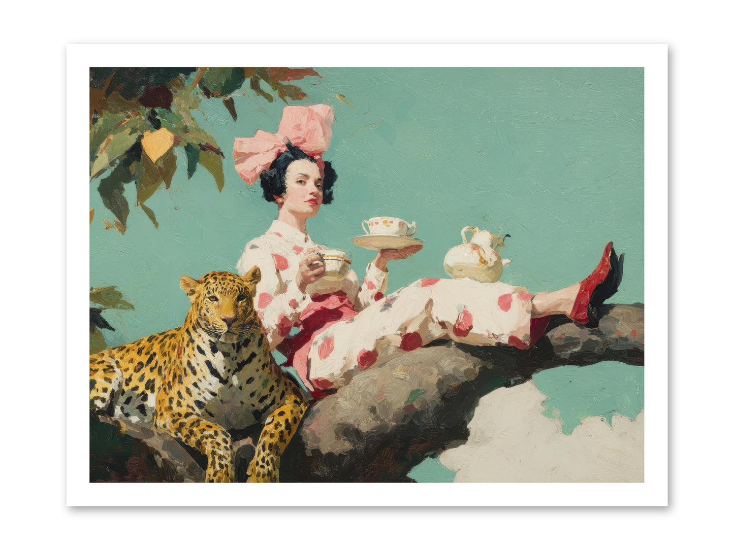 Breakfast at the Edge of Rain -- Paper Print 24x18