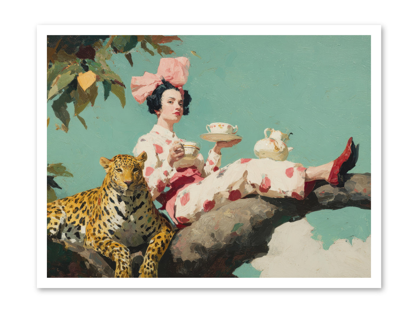 Breakfast at the Edge of Rain -- Loose Canvas Print 32x24