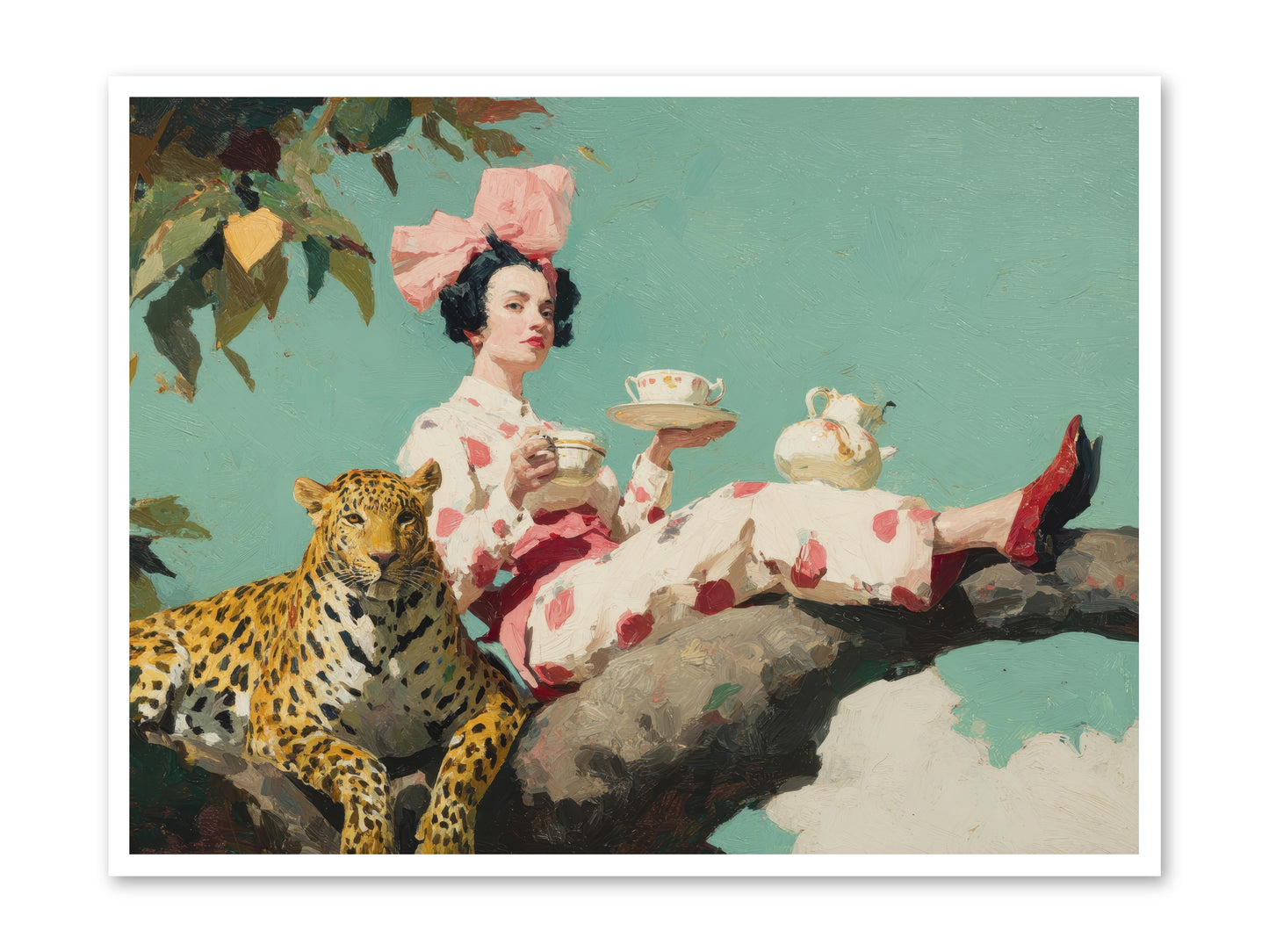 Breakfast at the Edge of Rain -- Loose Canvas Print 48x36