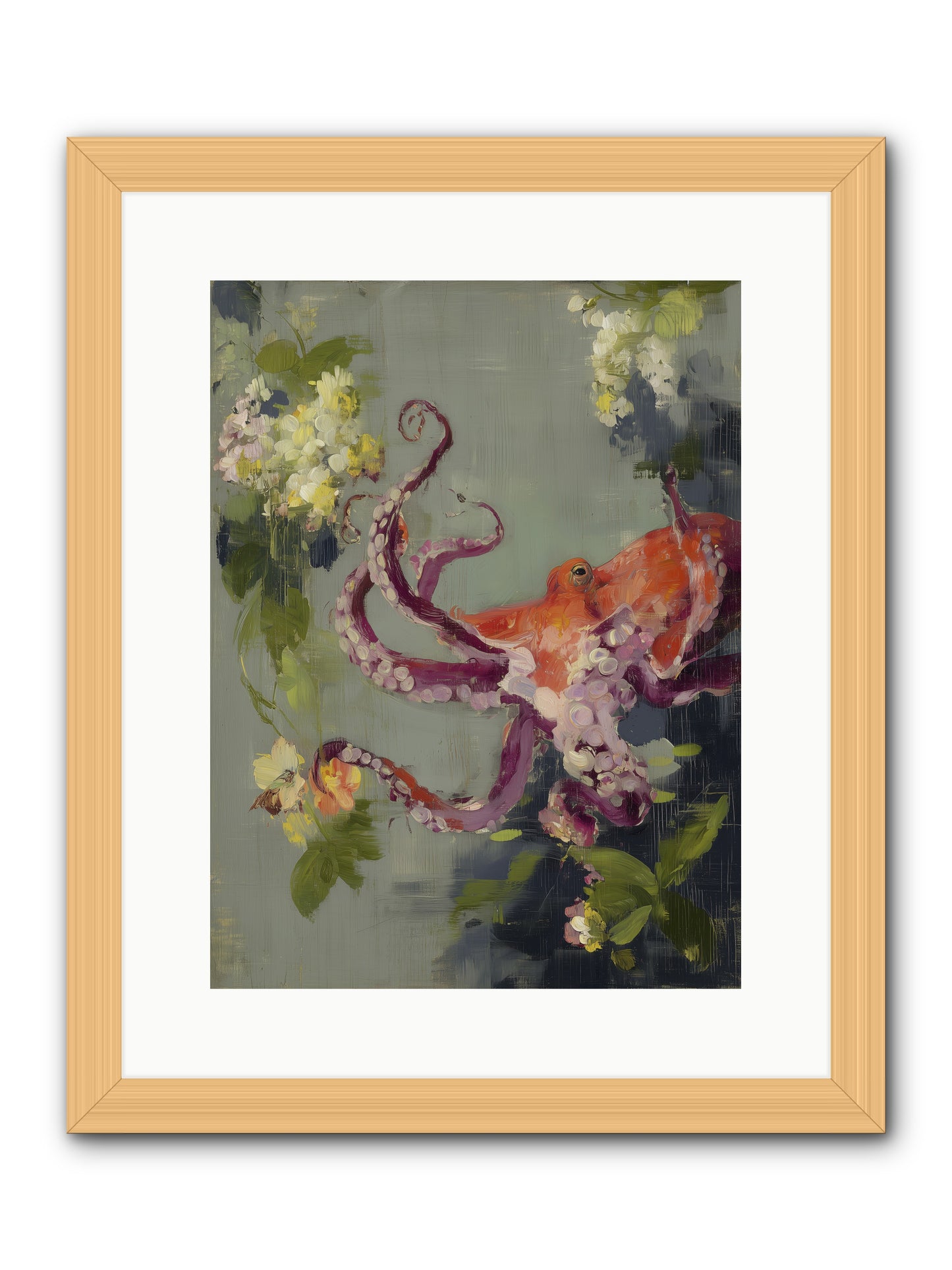 Breath of Movement  -- Framed Print - Natural 12x16